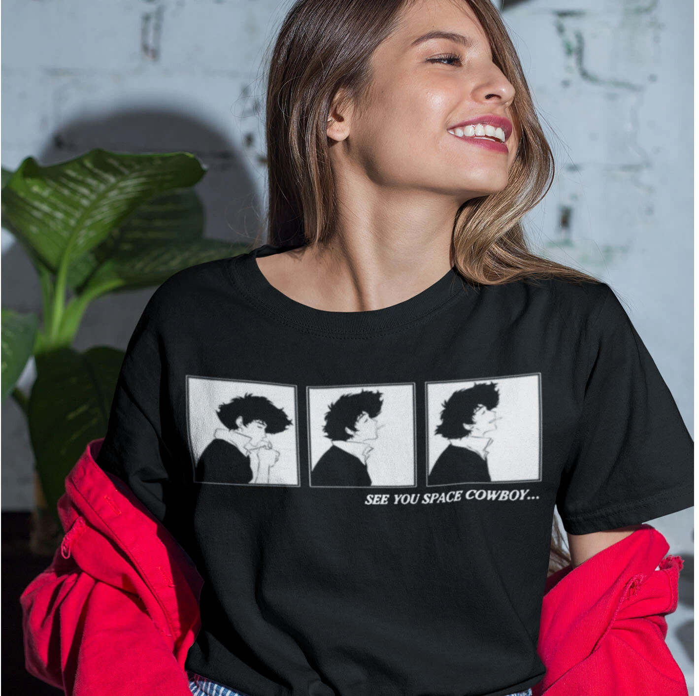 Cowboy Bebop Spike New Unisex T-shirt,anime,funny,birthday,art,movie Shirt Black