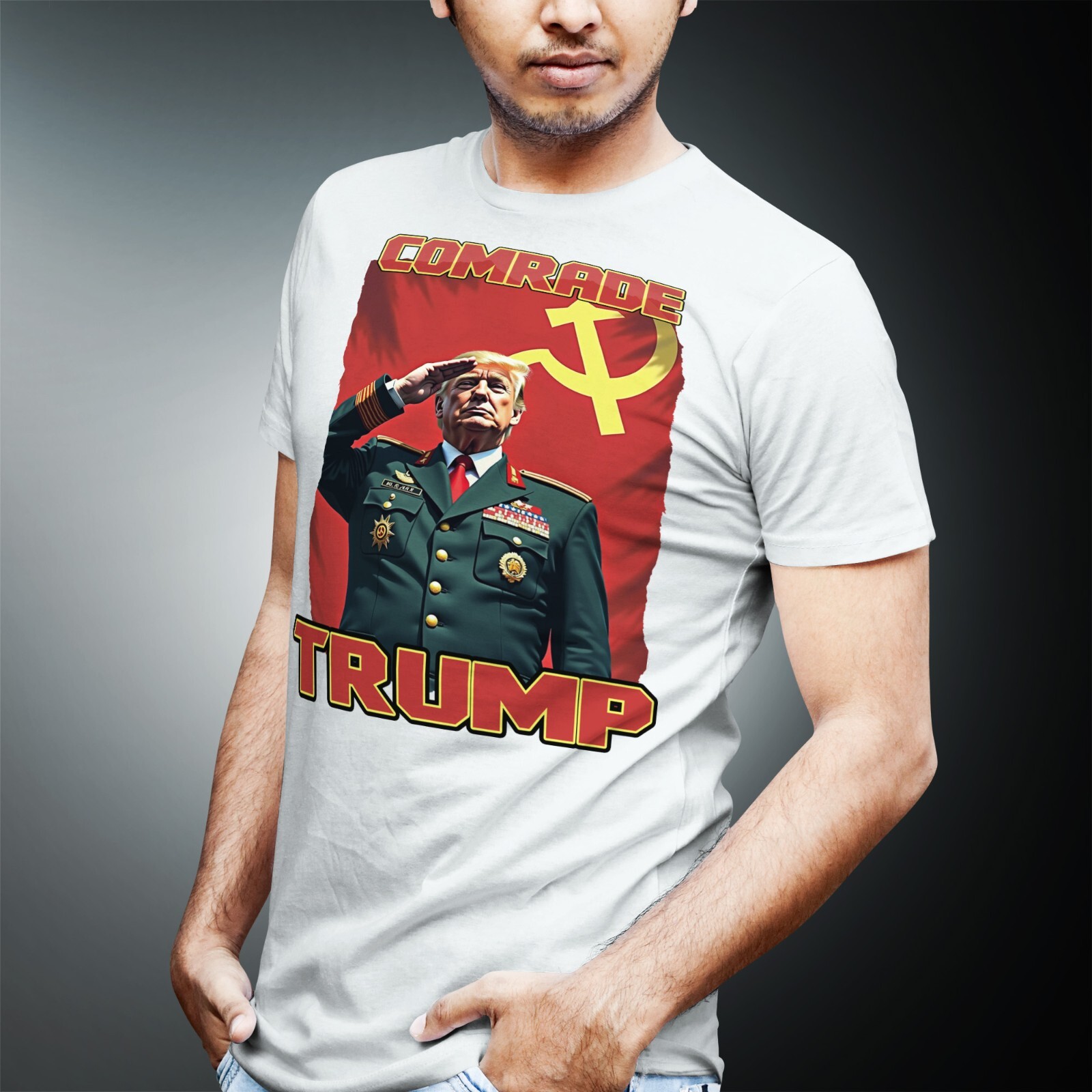 Comrade Trump T-Shirt Anti Men&rsquo;s Russian Asset Political Parody EPIPHANY Design