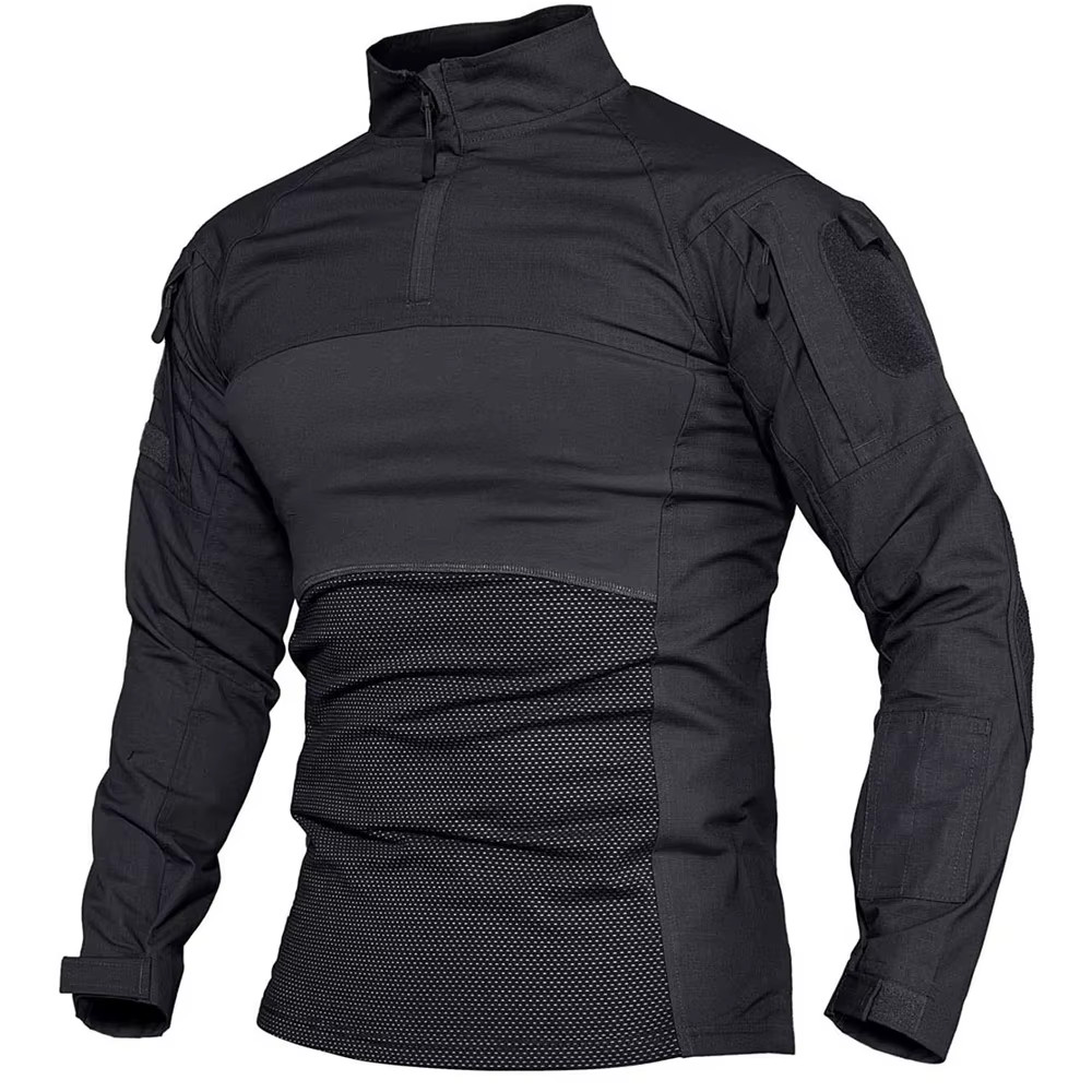 Mens Outdoor Long Sleeve Shirt 1/4 Zip Hiking Fishing Sweatshirt