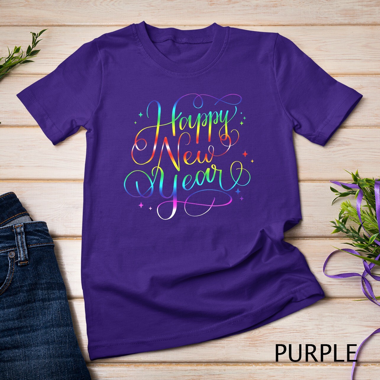 Happy New Year 2024 Tie Dye NYE Years Eve Party Family Unisex T-shirt