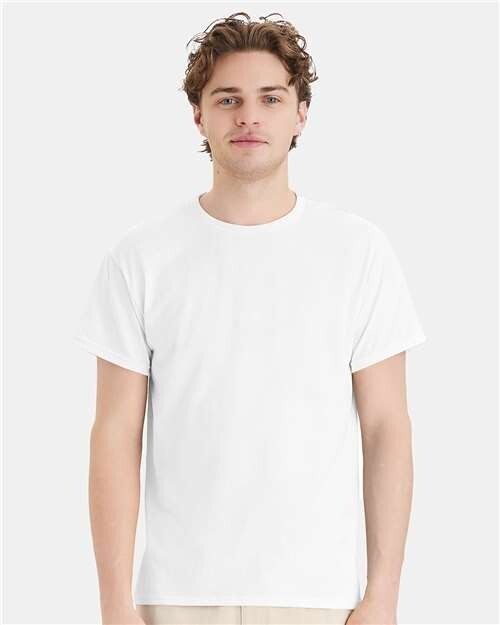 Hanes Mens T-Shirt ComfortBlend 50/50 EcoSmart Crewneck Tee S-4XL 5170