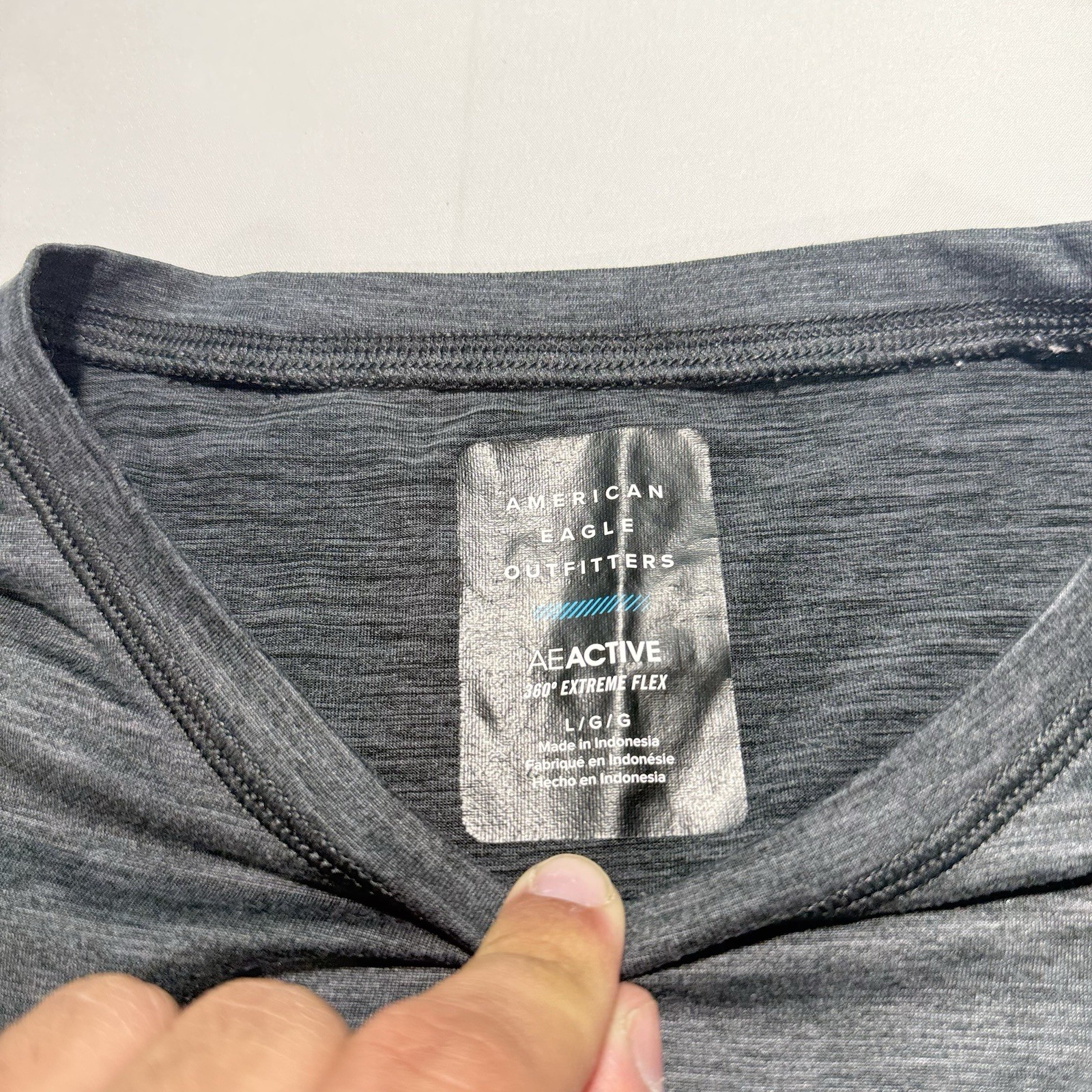 American Eagle Men&rsquo;s Active Legend Colorblock Tee Blue Size Large