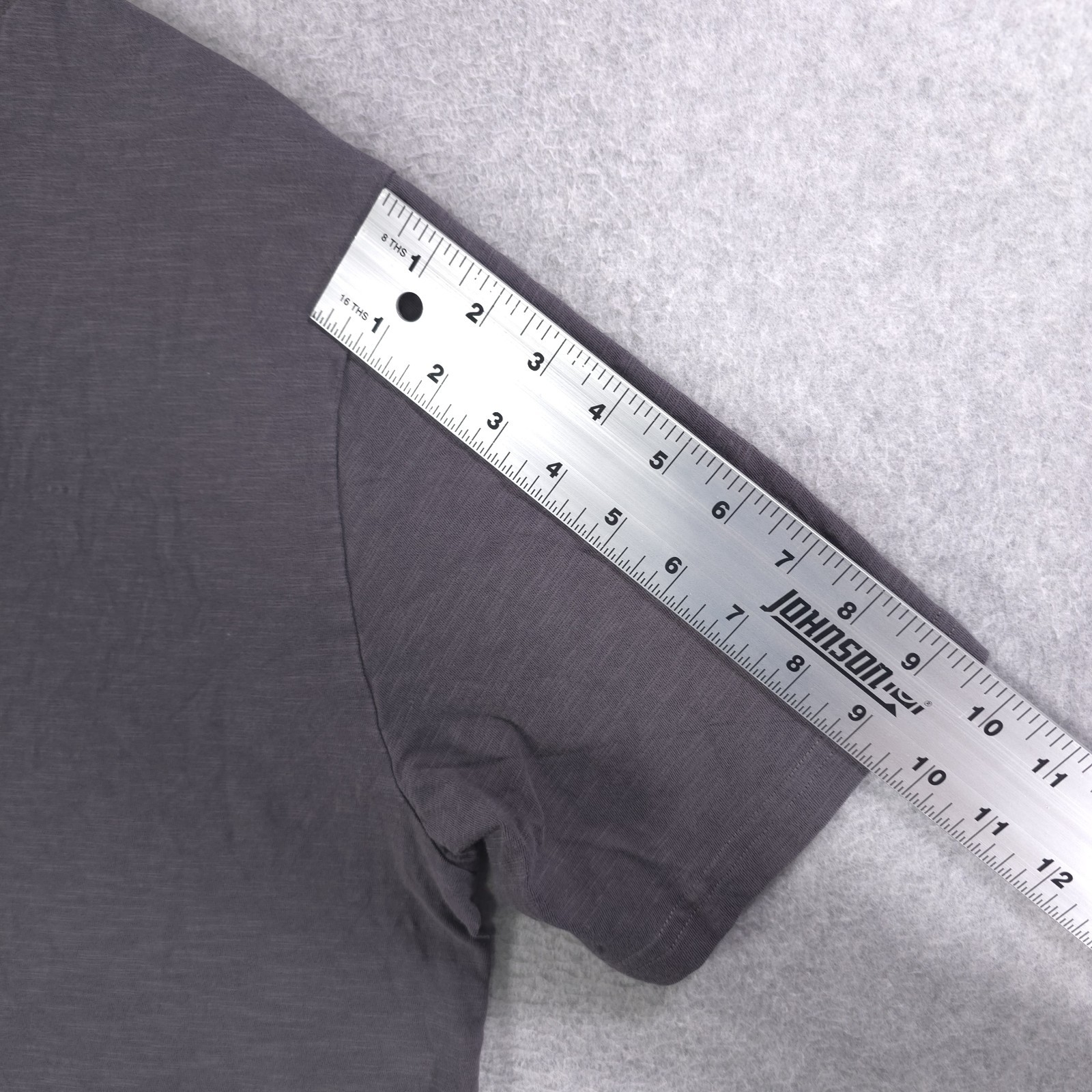 Pact Organic Cotton Gray Short Sleeve 2 Button Pocket Henley Shirt Mens Large