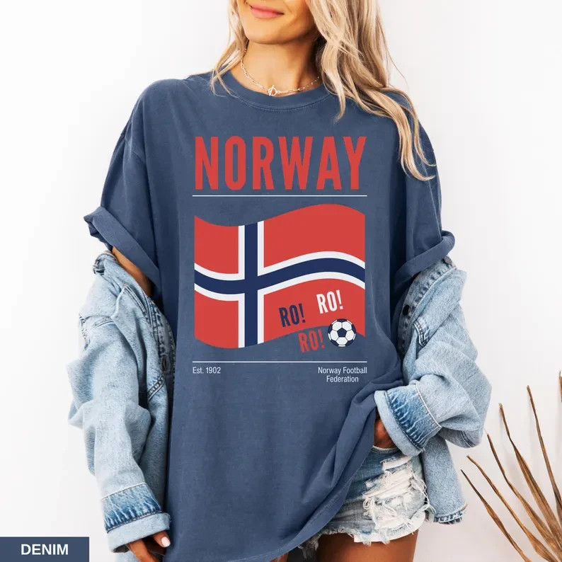 Norway Fan Shirt | Soccer Game Day T-Shirt | Men&rsquo;s and Women&rsquo;s Norway Team Tee