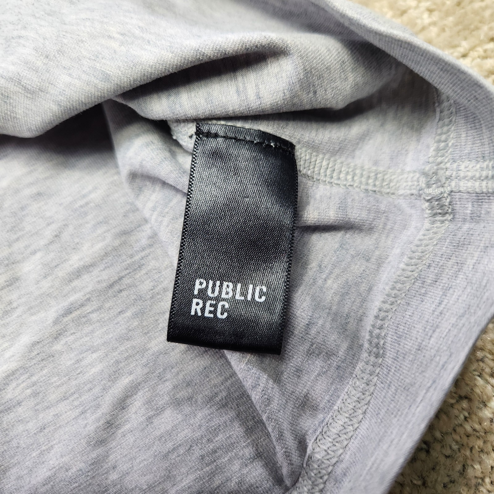 Public Rec Shirt Men XL Gray Go To Henley Pima Cotton Stretch Blend Long Sleeve