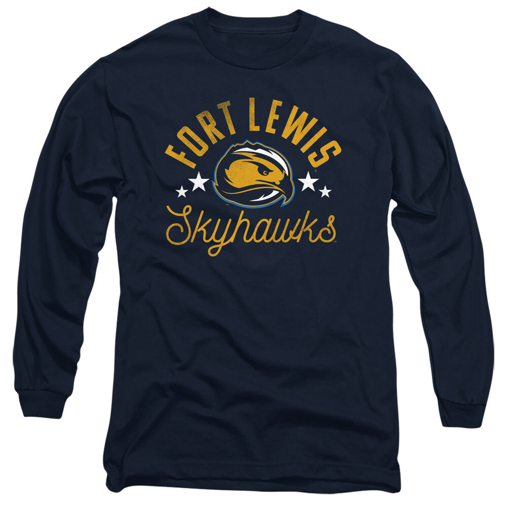 Fort Lewis College Adult Long Sleeve T-Shirt Skyhawks, Navy, S-3XL