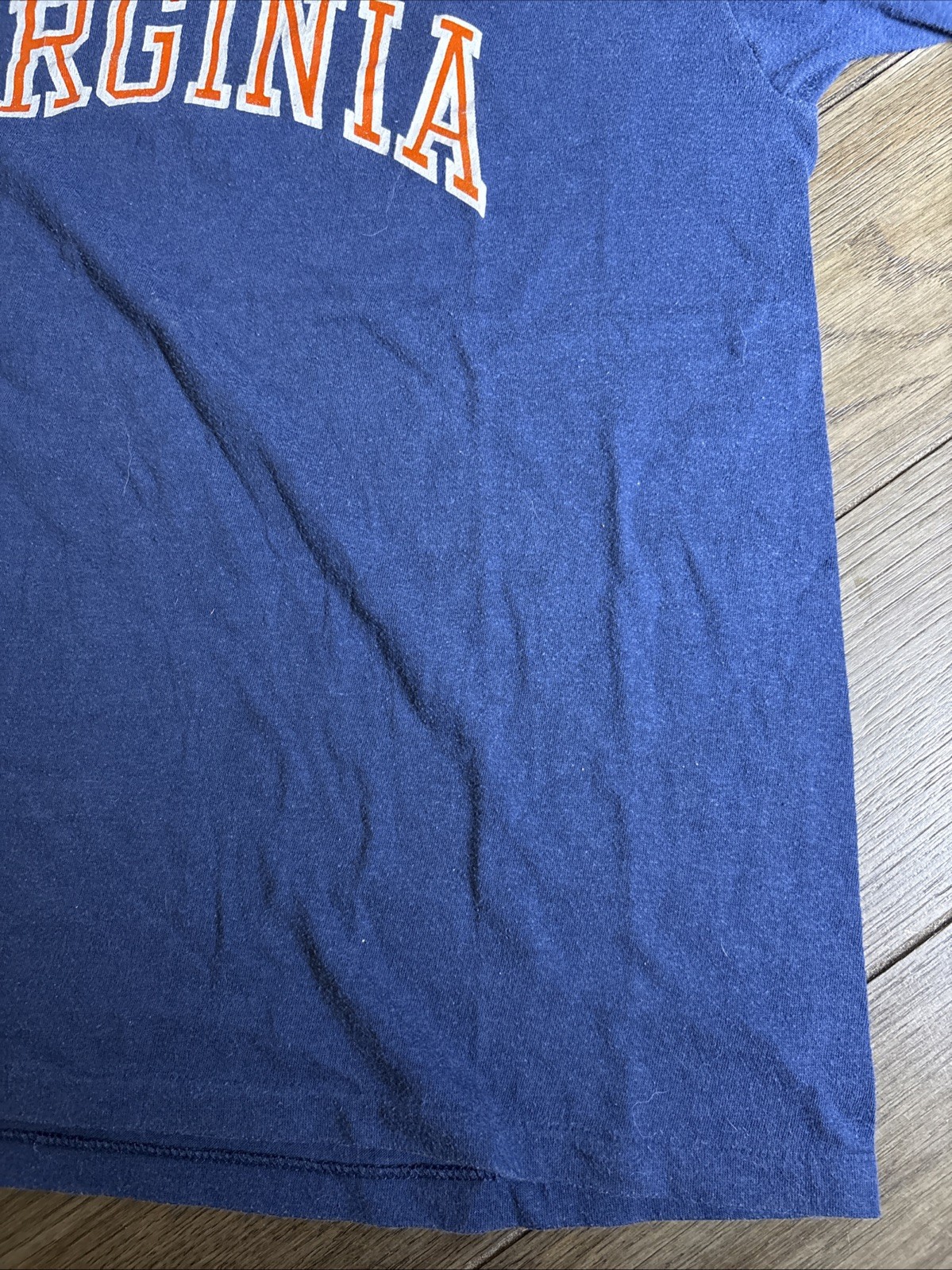 Vintage 70s 80s Virginia Collegiate T-Shirt Men’s L Navy USA Made Cotton