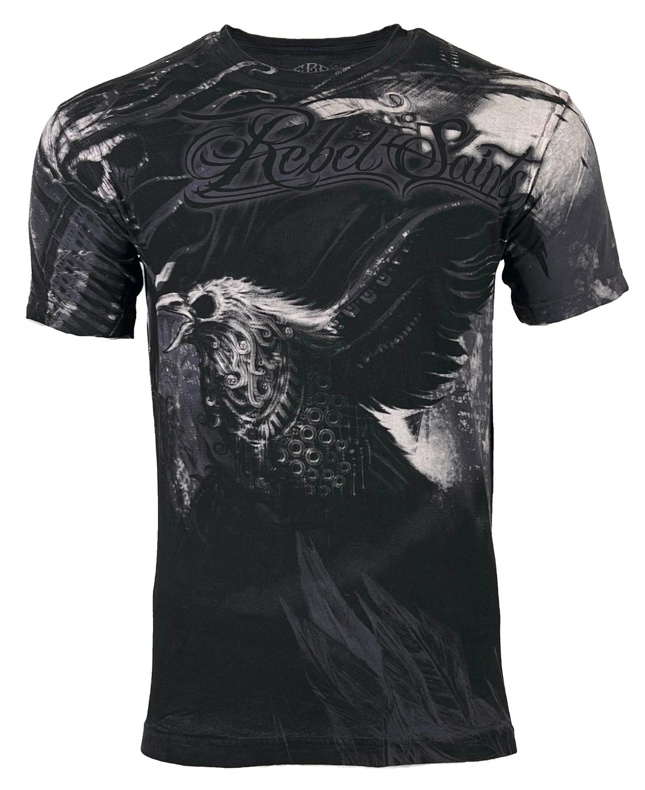 Rebel Saint By Affliction Men&rsquo;s T-shirt CARRIER Biker Skull Tattoo Biker S-5XL