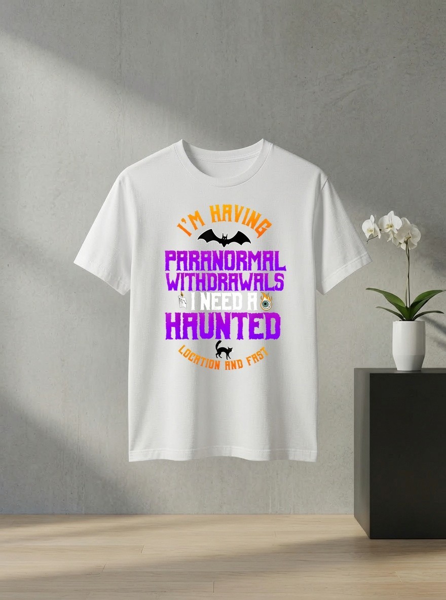 Unisex Ghost Hunter Paranormal Spirit Hunt Halloween EVP Graphic TShirt Gift Tee