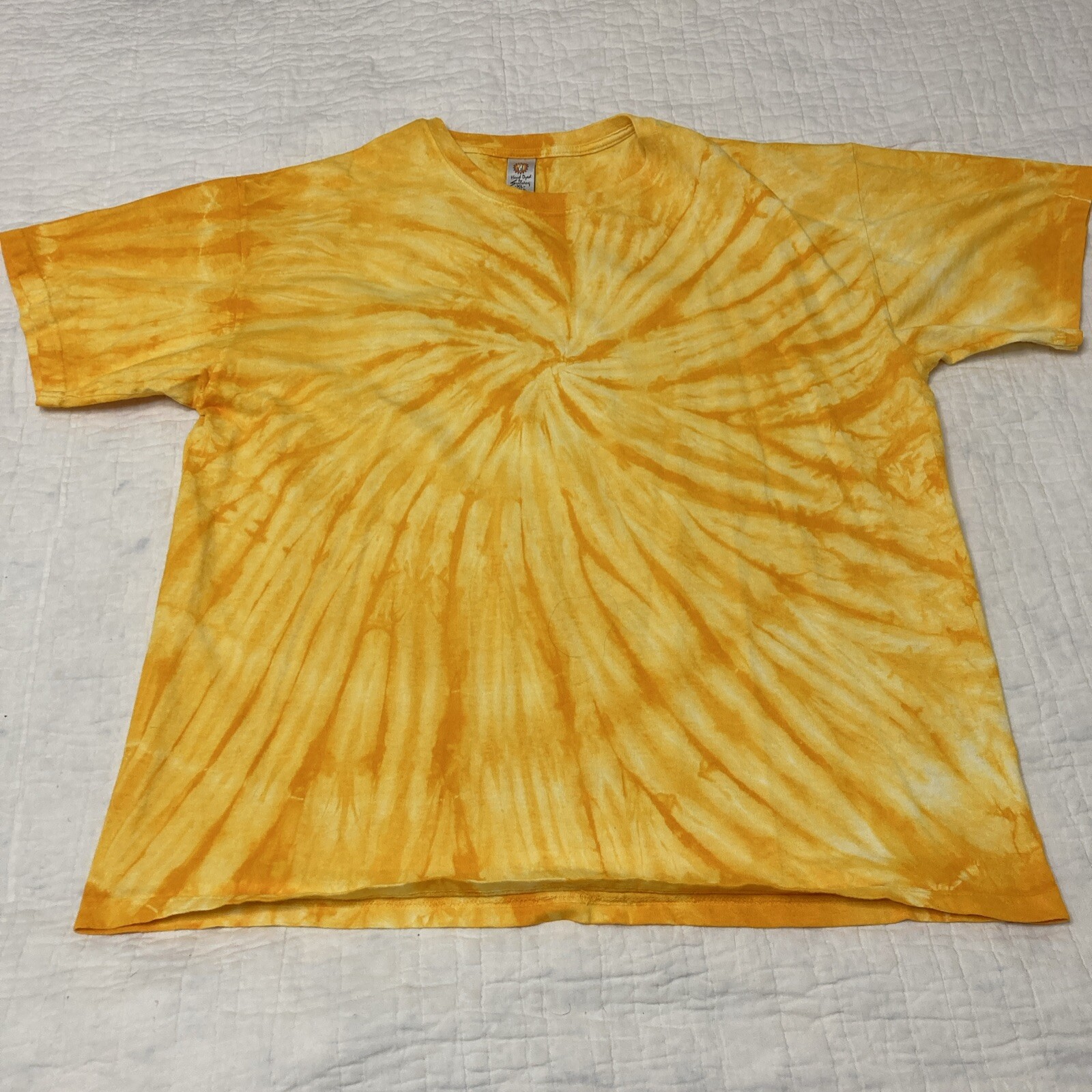 Hand Dyed T-Shirt By Sundog Adult XL Yellow Center Swirl Hand Dyed T-Shirt