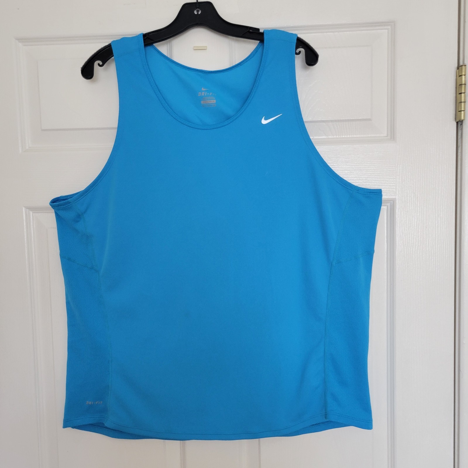 Nike Dri-Fit Miler Light Blue Mesh Running Tank-Top Size XXL