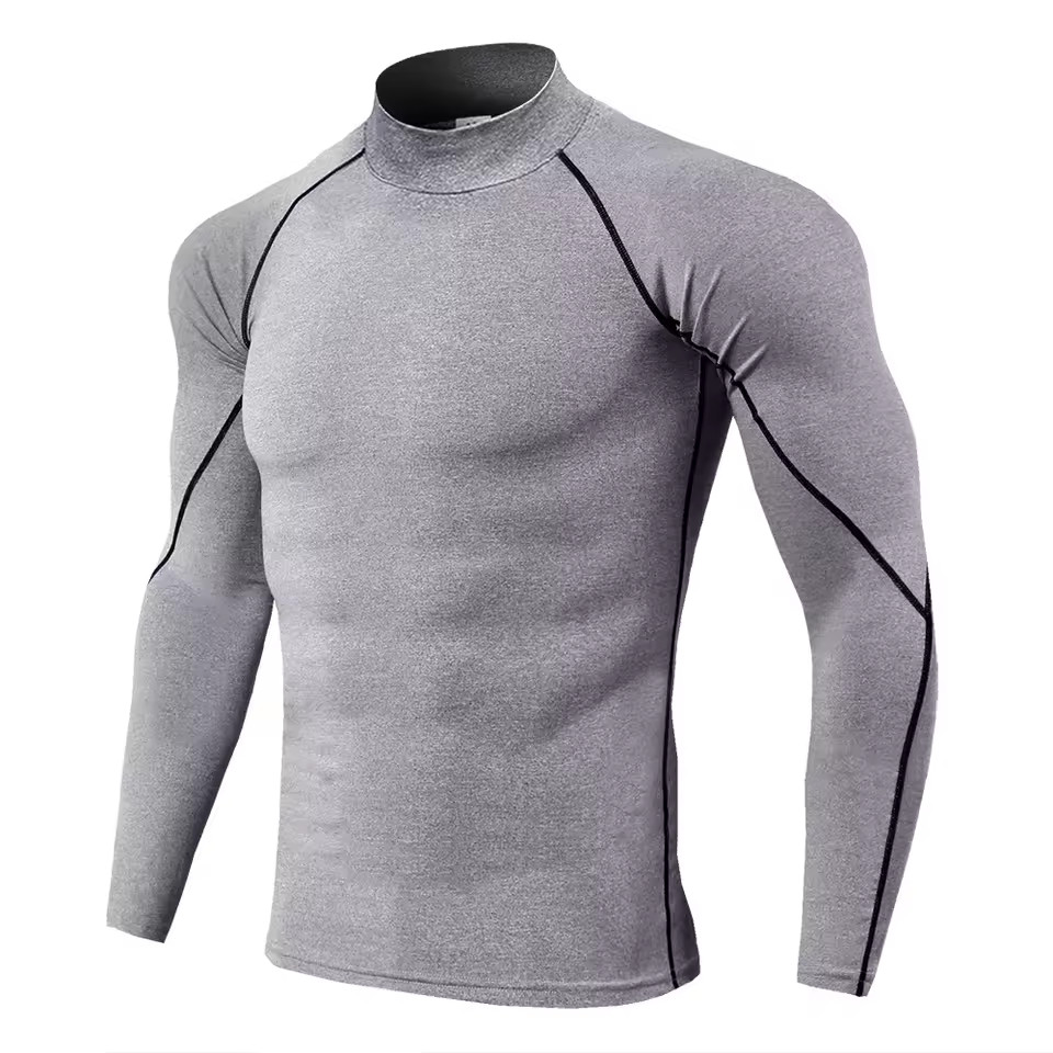 Men Compression Sport T-Shirt Quick Dry Fitness Running Gym Tight Long Sleeve 28