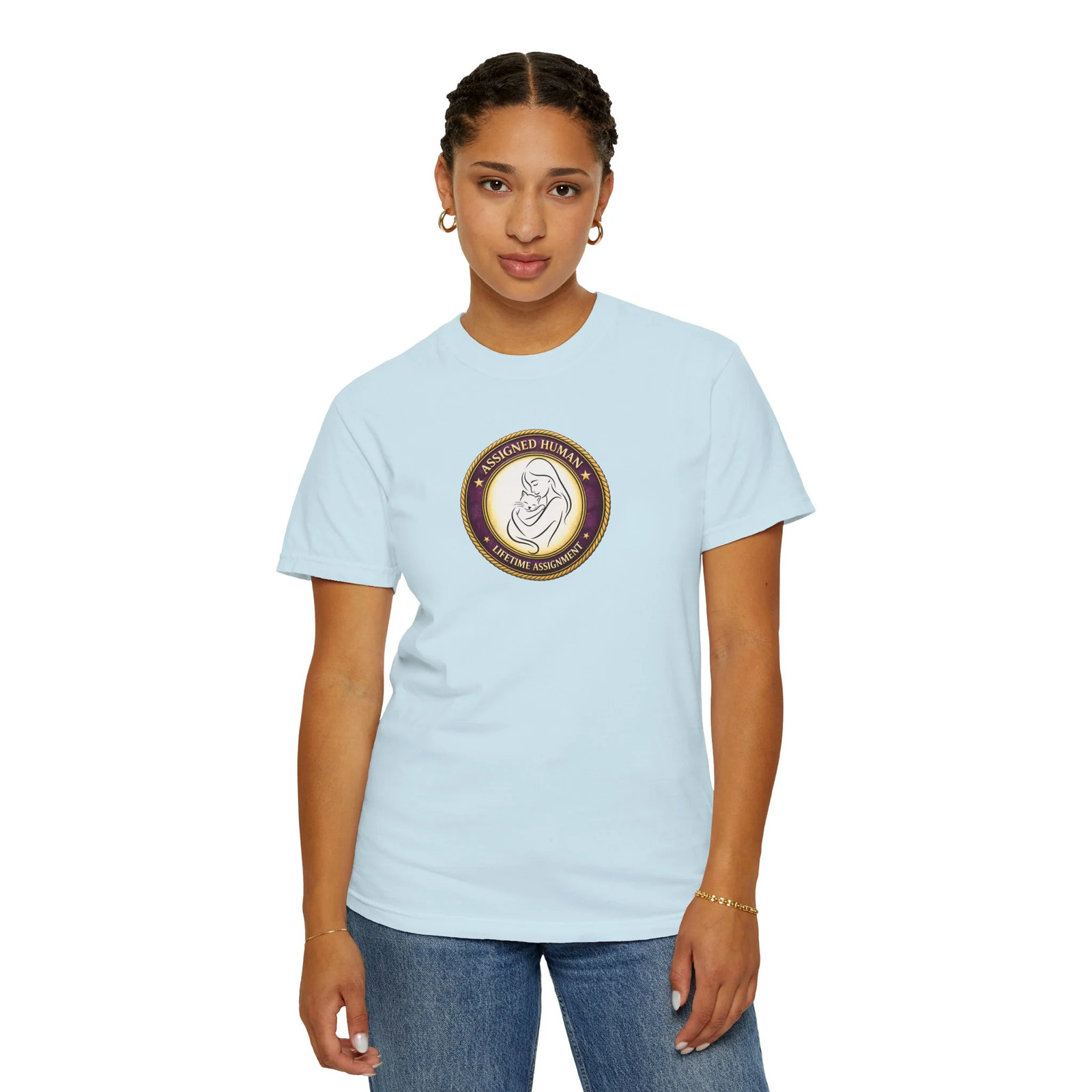 Assigned Human Lifetime Assignment T Shirt Funny Cat Lover Seal Unisex Tee