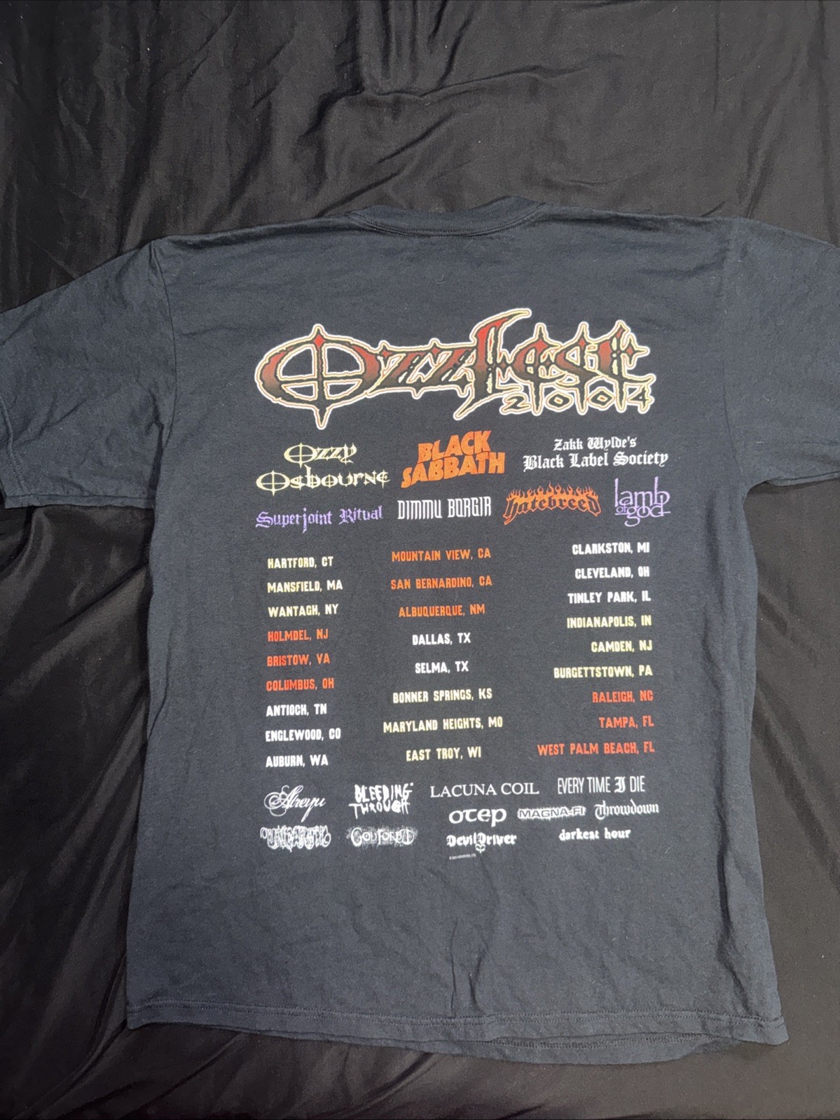 Vintage Ozzfest 2004 Ozzy Osbourne Men&rsquo;s T-Shirt Anvil Size Large Band Tee