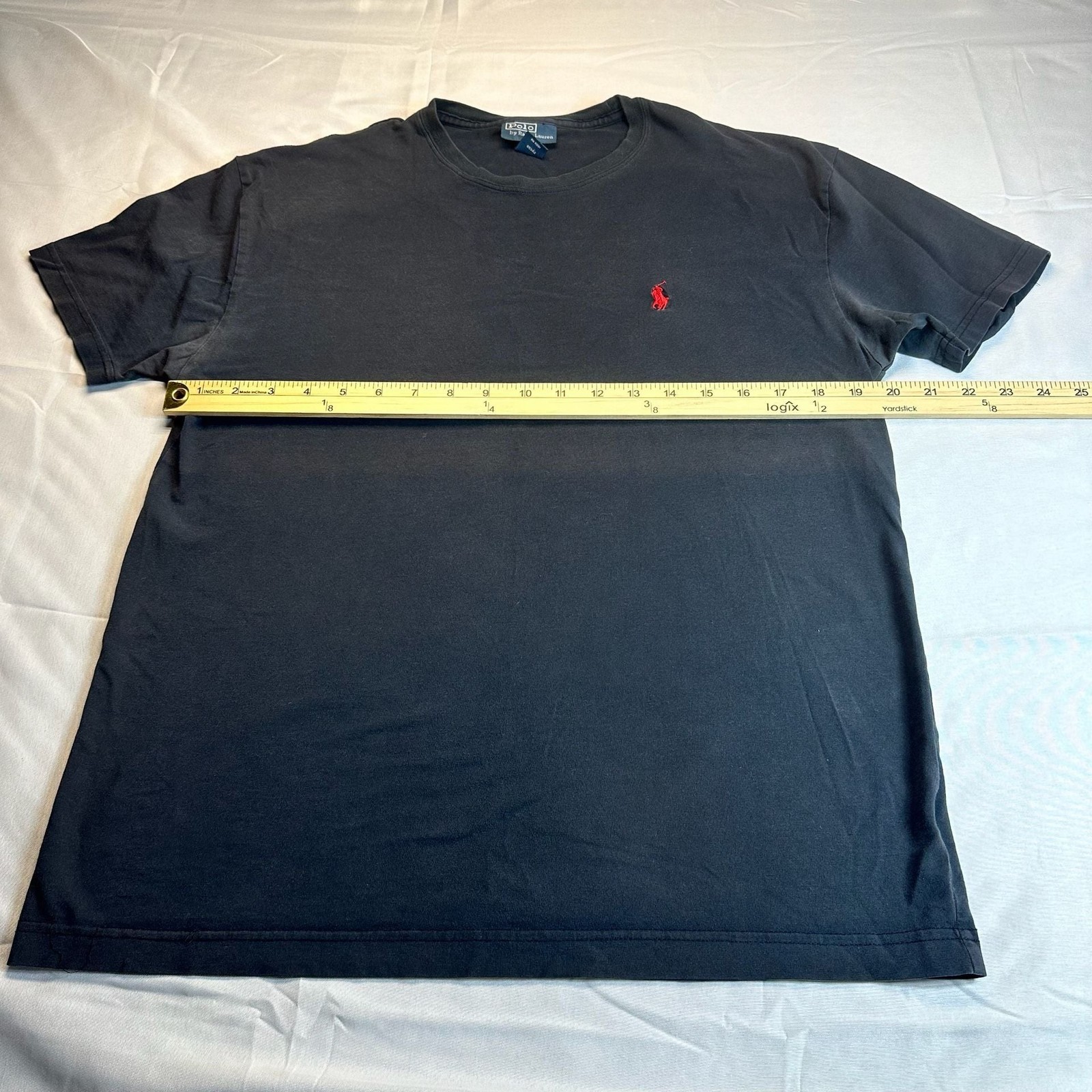 Polo Ralph Lauren Men Classic Fit Black Short Sleeve T-Shirt w Red Pony Logo S