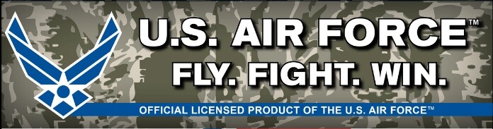 US Air Force Golf Shirt Blue Performance Poly Moisture Wicking Polo USAF AF Blue