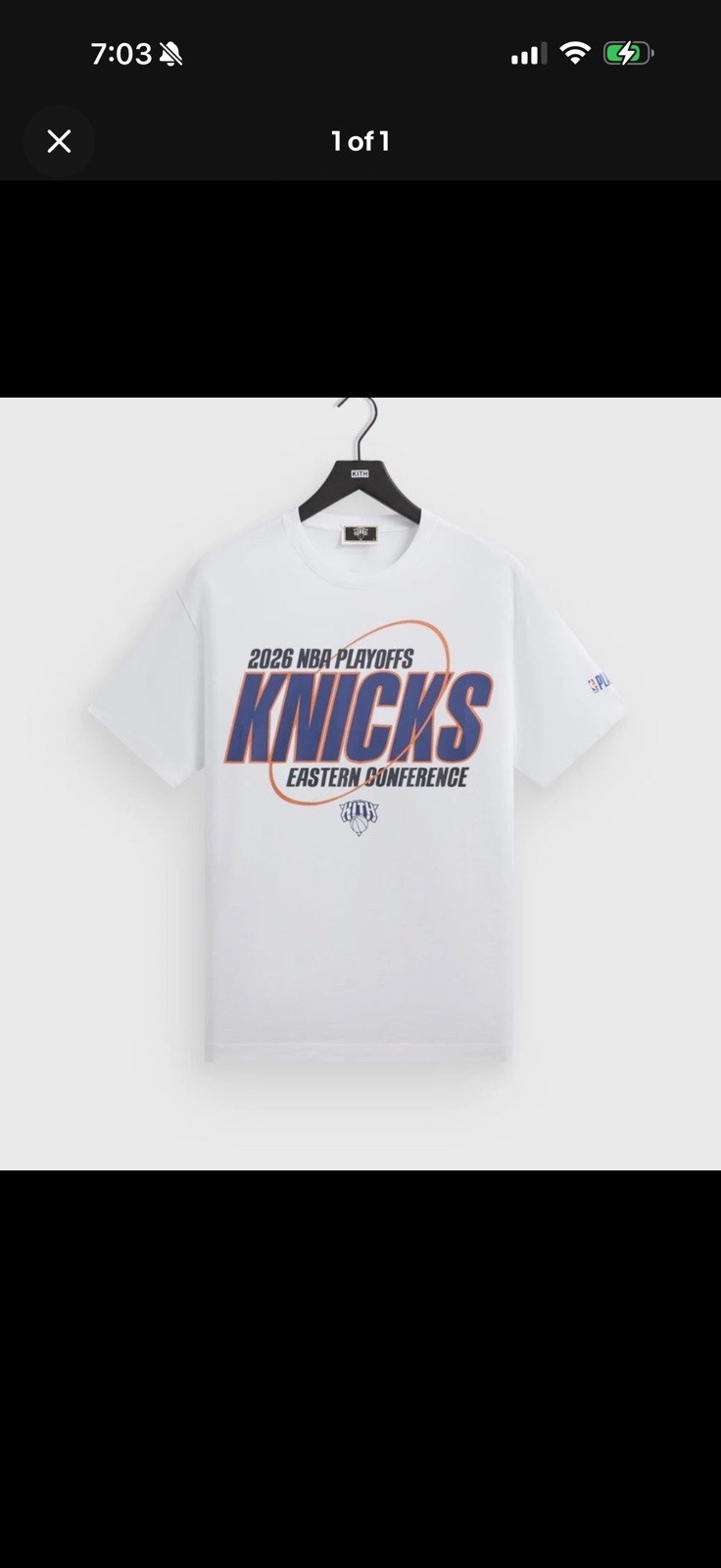 Kith X Knicks 2026 Eastern Conference Finals NBA Playoffs Tee White Large
