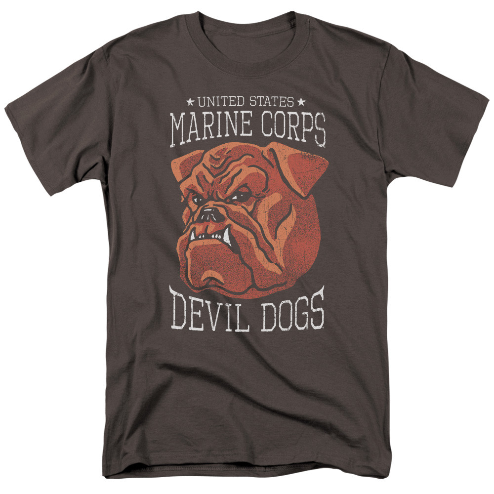 US MARINE CORPS DEVIL DOGS Licensed Adult Men&rsquo;s Graphic Tee Shirt SM-5XL