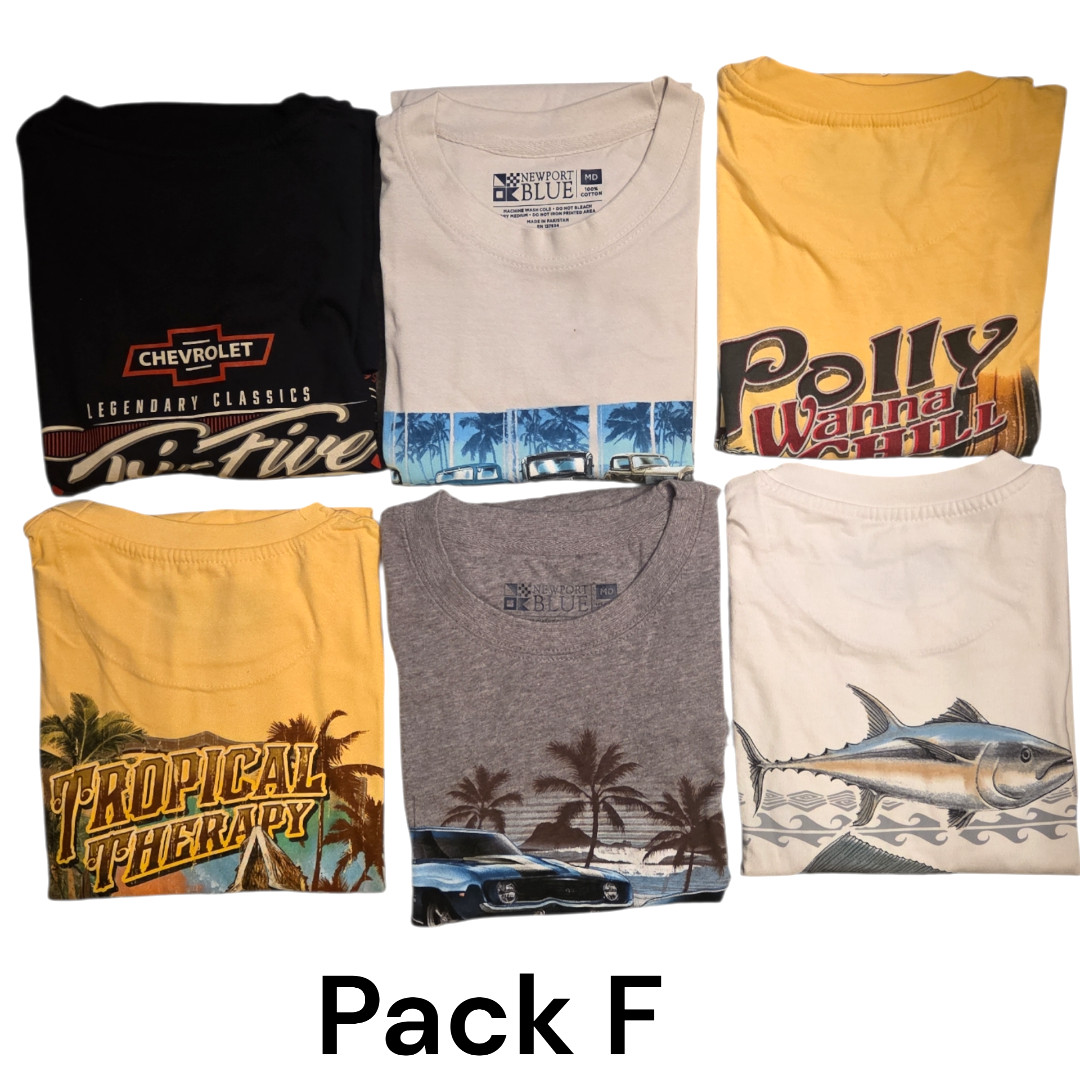 Men&rsquo;s t Shirt -NEWPORT BLUE- 2nd Quality-Bundle of 6 –