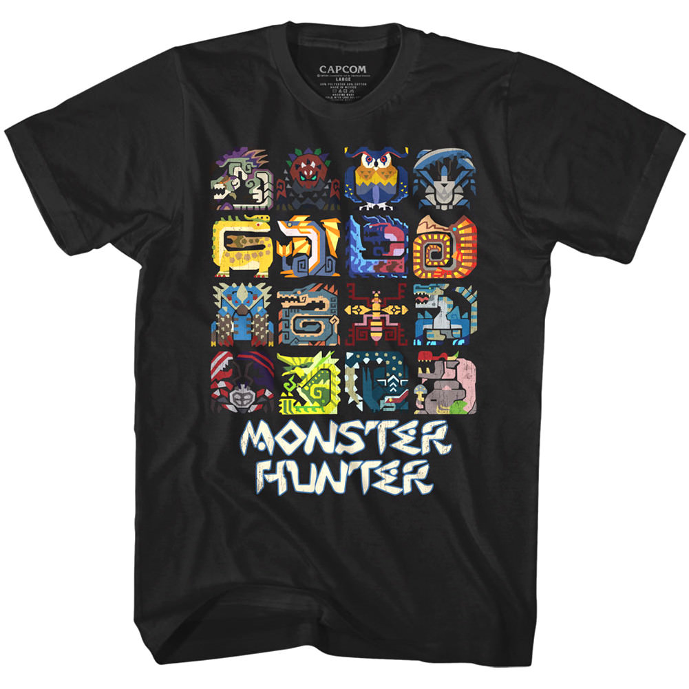 Monster Hunter Symbols Men&rsquo;s T-shirt Video Game OFFICIAL Capcom