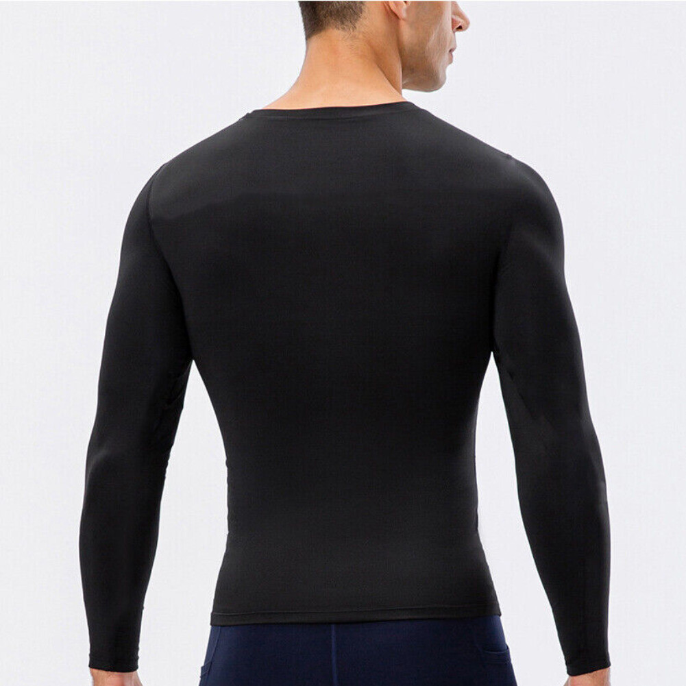 Men&rsquo;s Winte Warmer Long Sleeve Moisture Wicking T-Shirt Gym Tight Shirt Liner US