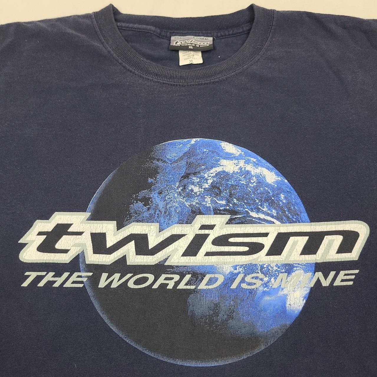 Rare Vtg TWISM Shaq T-shirt Mens XL O&rsquo;Neal The World is Mine Hip Hop Rap