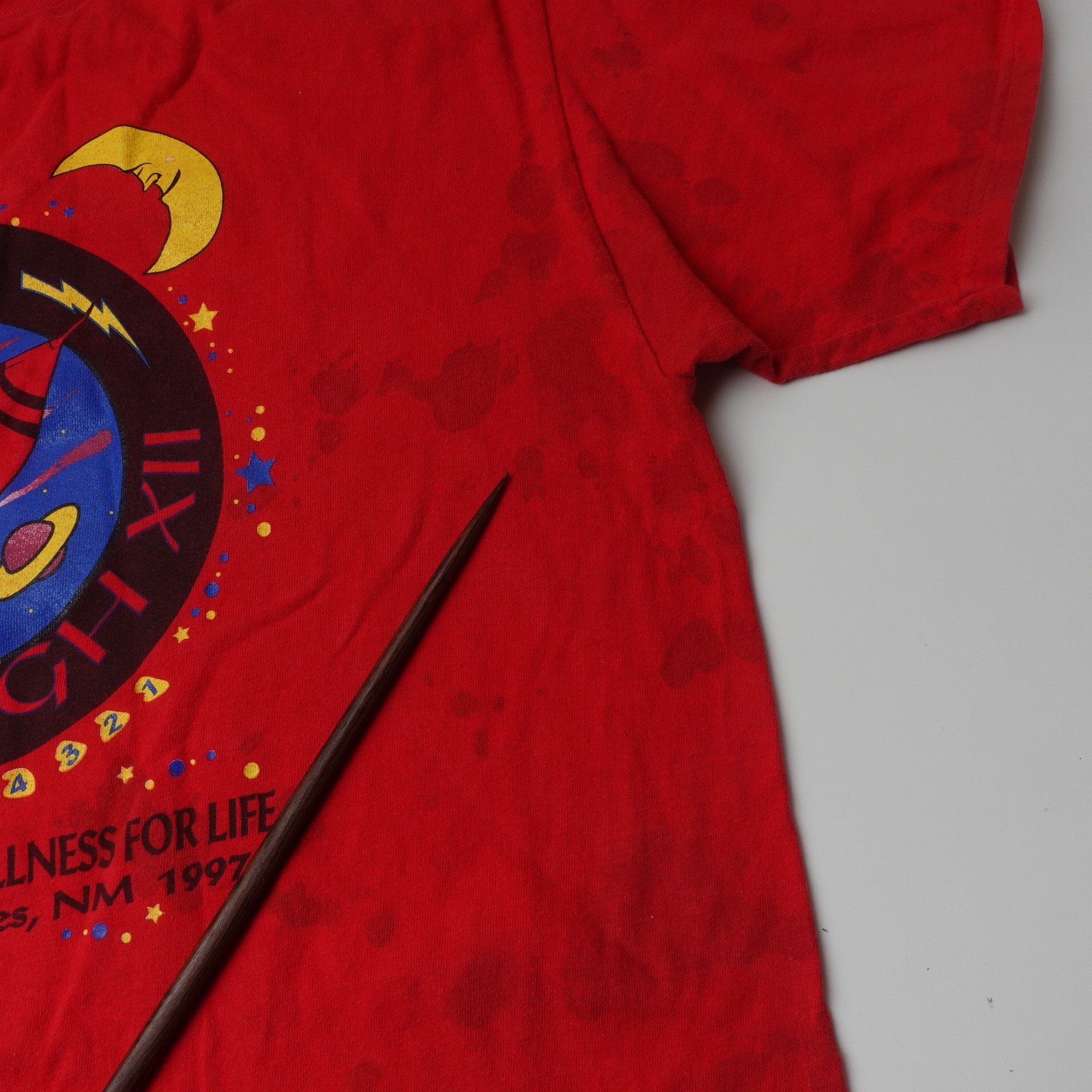 Vintage 90s Desert High Portales New Mexico Enmu T shirt Size Medium 1997 Red
