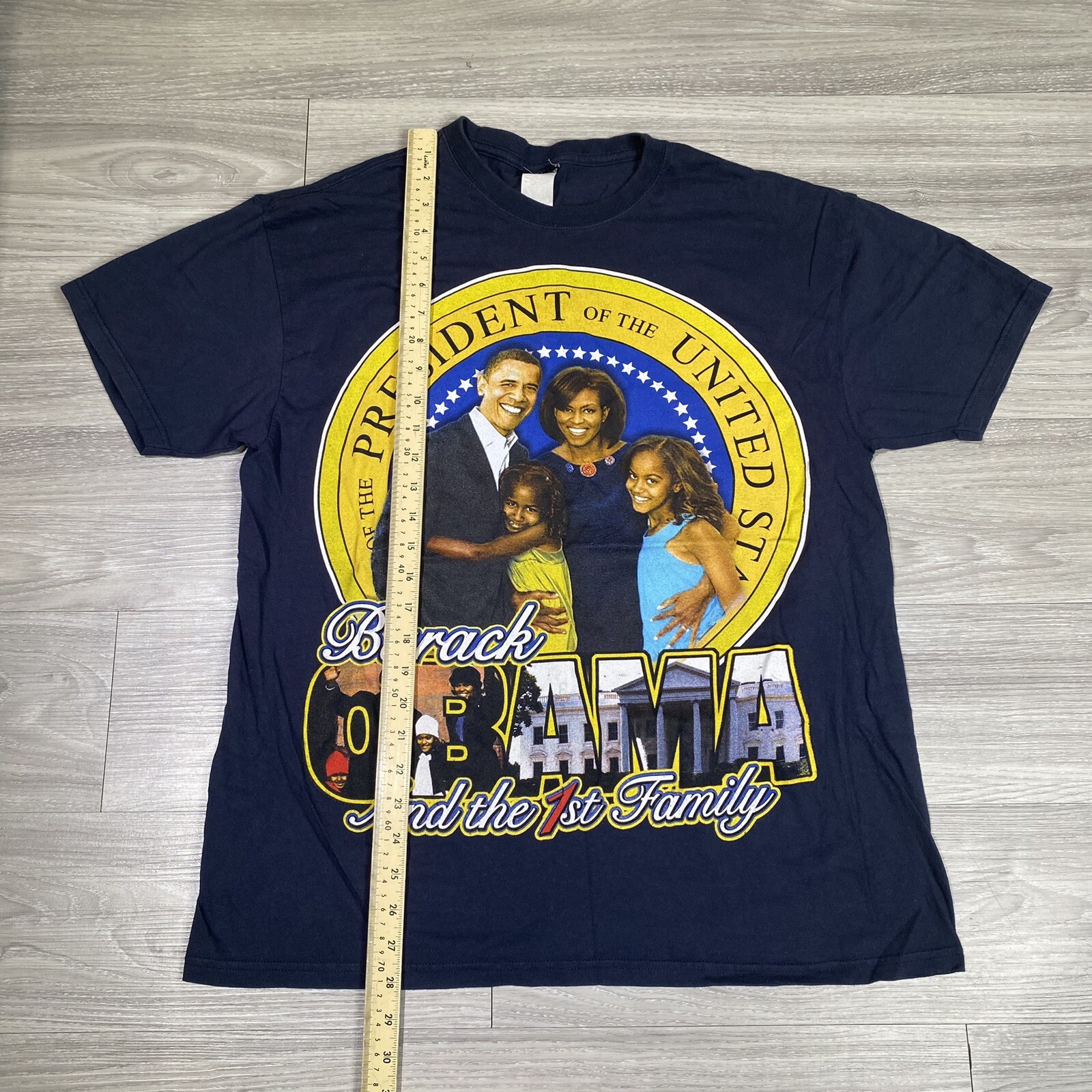 VINTAGE President Barack Obama First Family T-shirt Men&rsquo;s Large Rap Tee Graphic