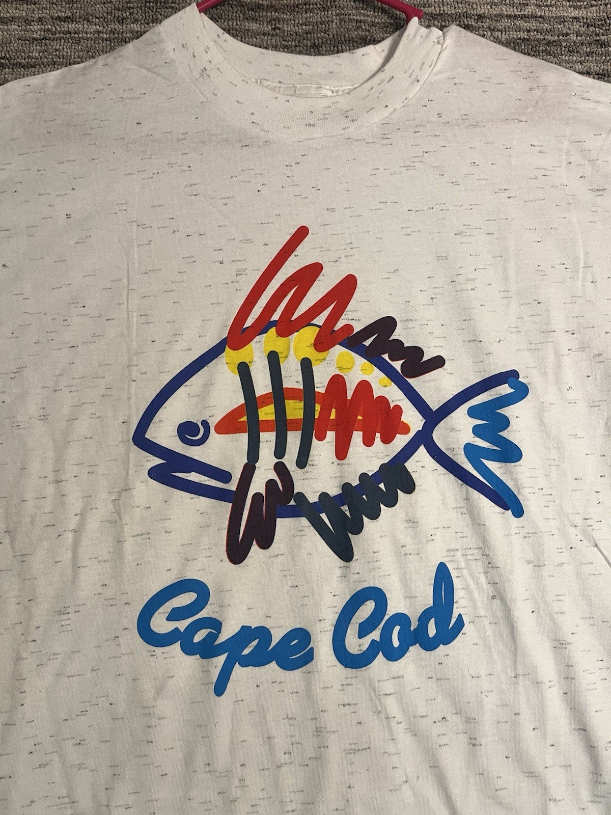 Vintage Cape Cod Fish Shirt Fishing leisure Colorful Boating Outdoor Tee XL