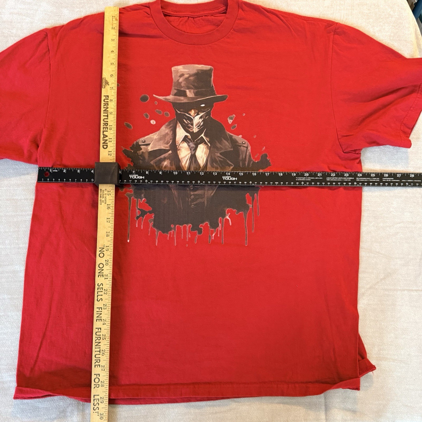 Rorschach Watchmen Graphic T Shirt Red DC Comics Mens XL Vigilante Tee