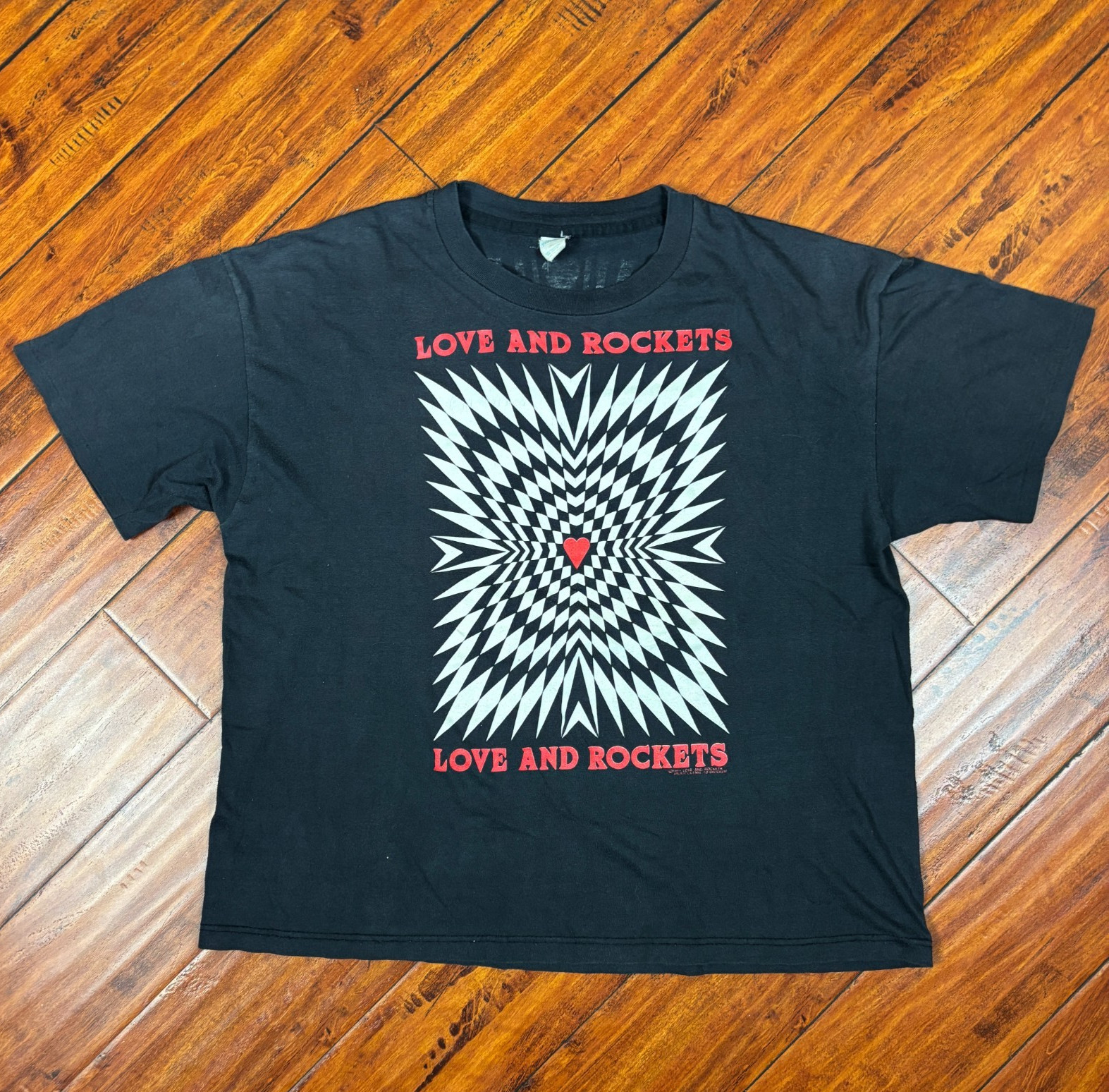 Vintage 1989 Love And Rockets Brockum T Shirt Single Stitch RARE Sz XL Black