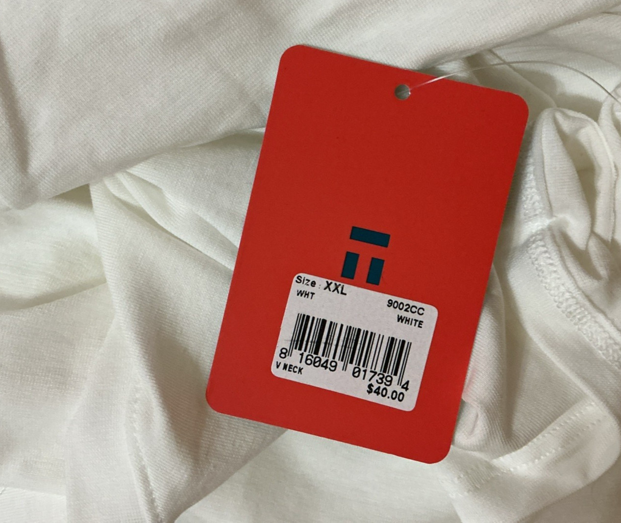 NEW Men&rsquo;s Tommy John Cool Cotton Deep V-Neck Stay-Tucked Undershirt Size 2XL