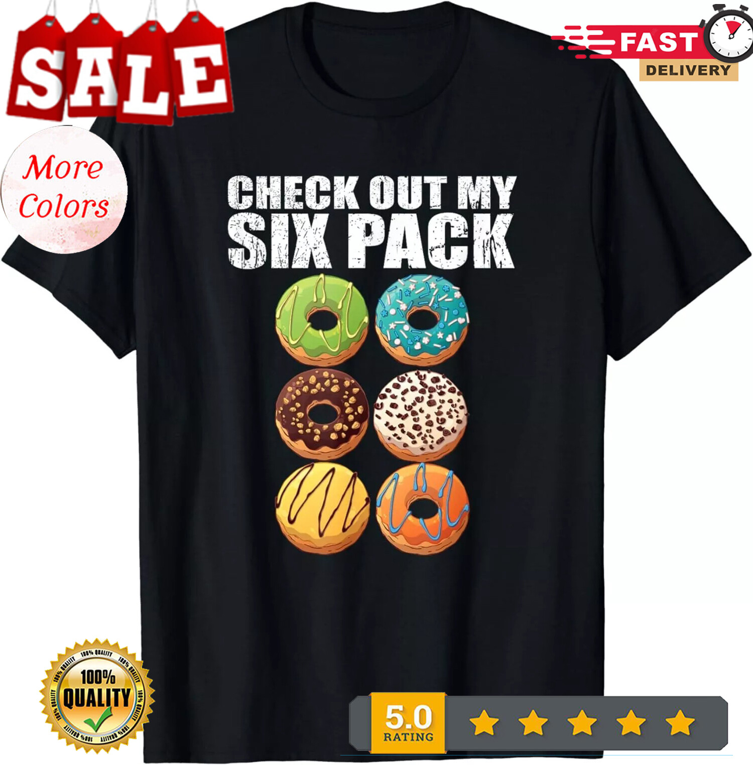 2025/Check Out My Six Pack Donut Shirt – Funny Gym Gift Unisex T-Shirt