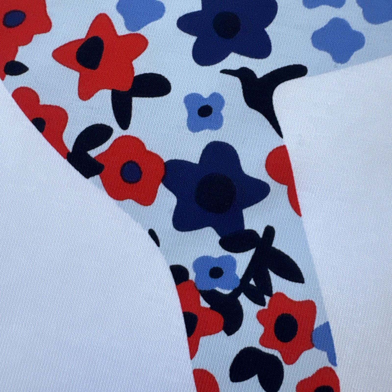 Birddogs T Shirt Mens XL Red White Blue Flower Bird Tee Cotton Stretch USA Logo
