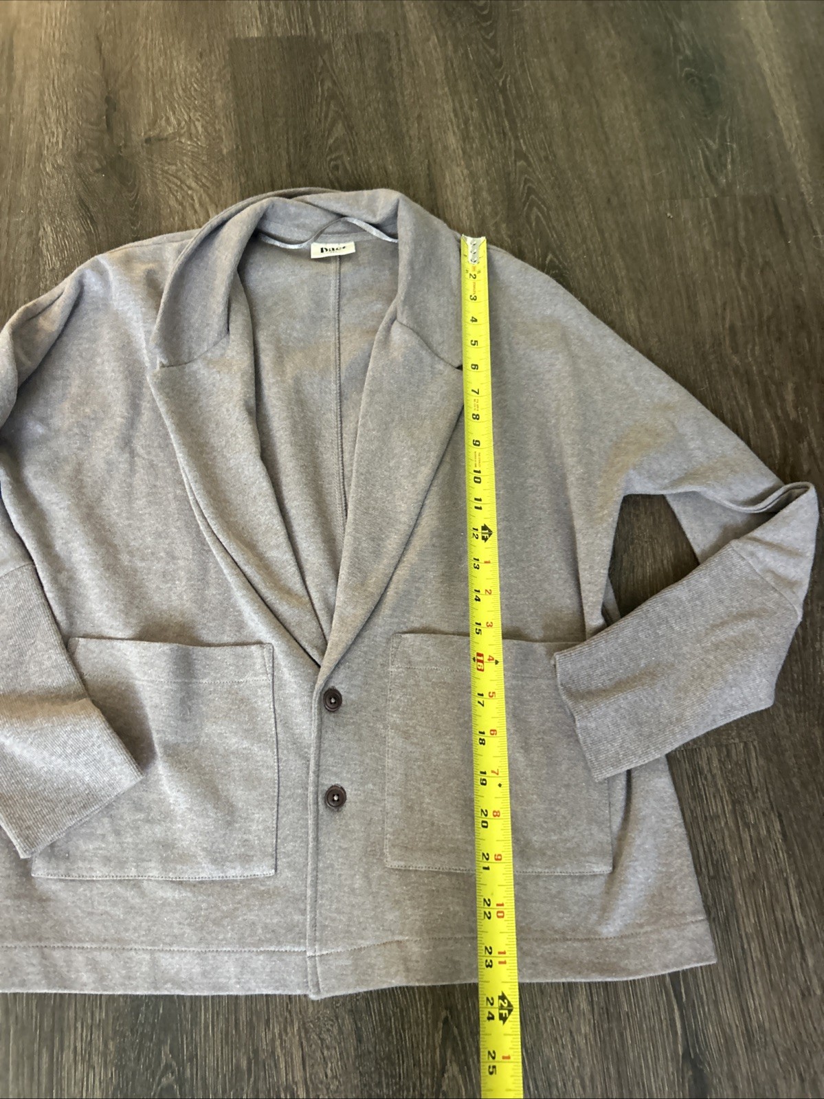 Pact Women&rsquo;s Airplane Relaxed Blazer Medium Deep Taupe Heather Top MINT