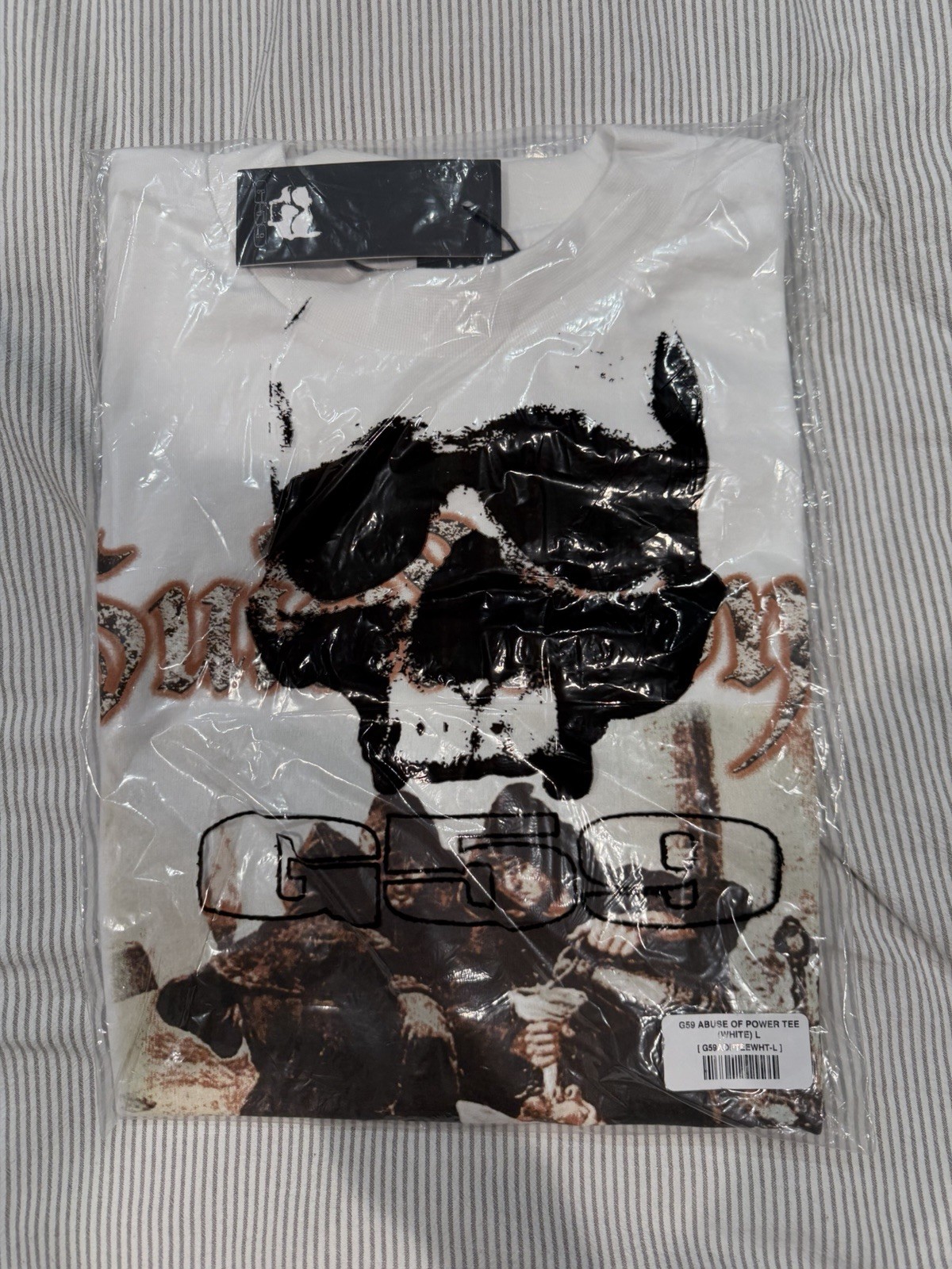 G59 SUICIDEBOYS $UICIDEBOY$ ABUSE OF POWER TEE Large White