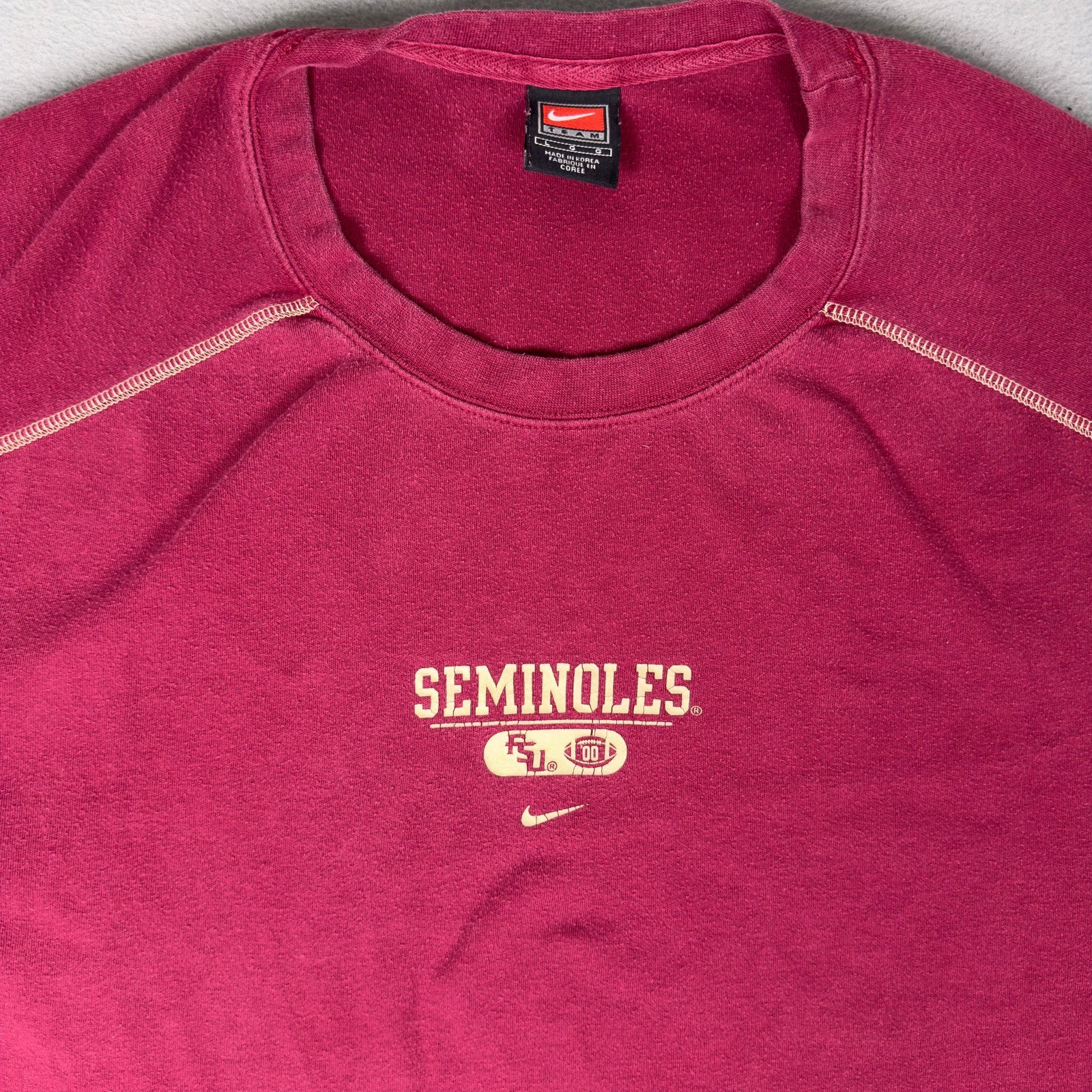 Vintage Y2K Nike Team Florida State Seminoles Long Sleeve Shirt Garnet Mens L