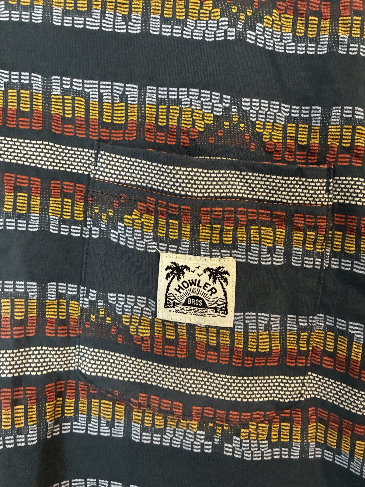 Howler Bros Jacquard Southwestern Short Sleeve Size Med T -Shirt
