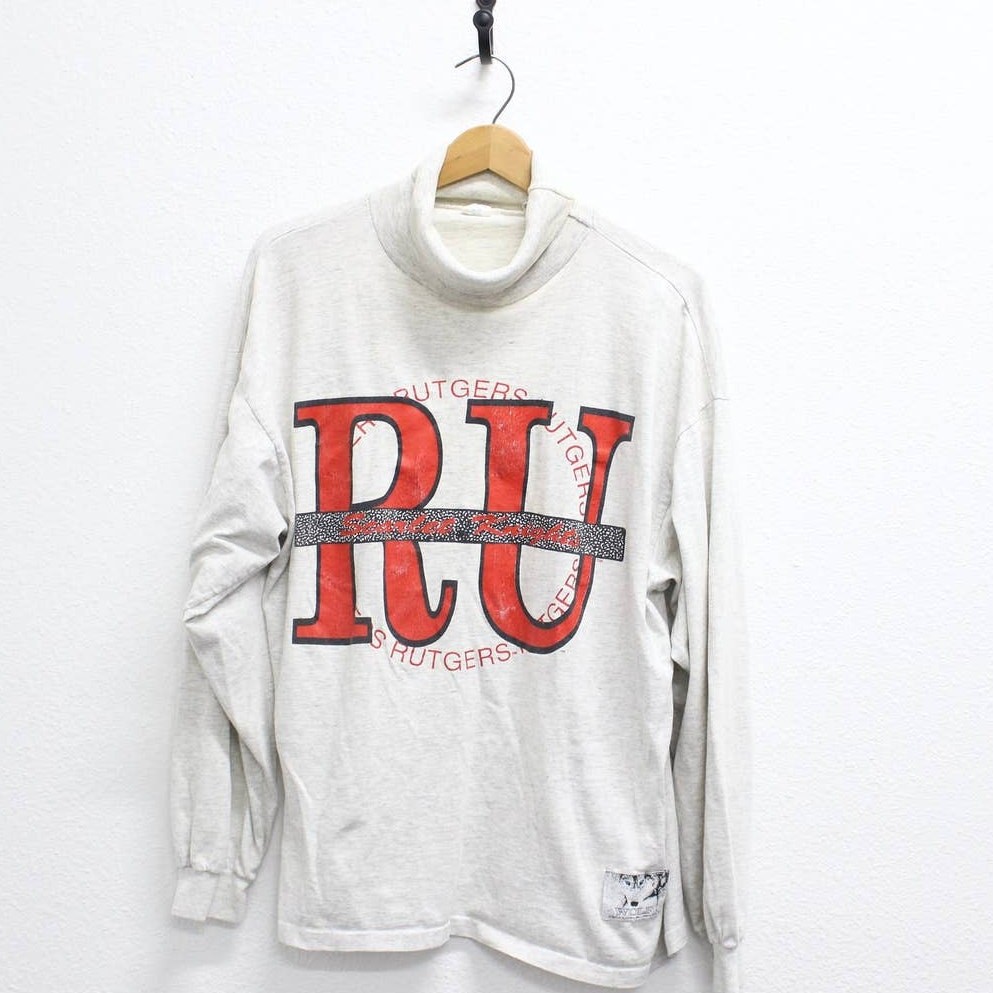 Vintage Rutgers University Long Sleeve T Shirt Large
