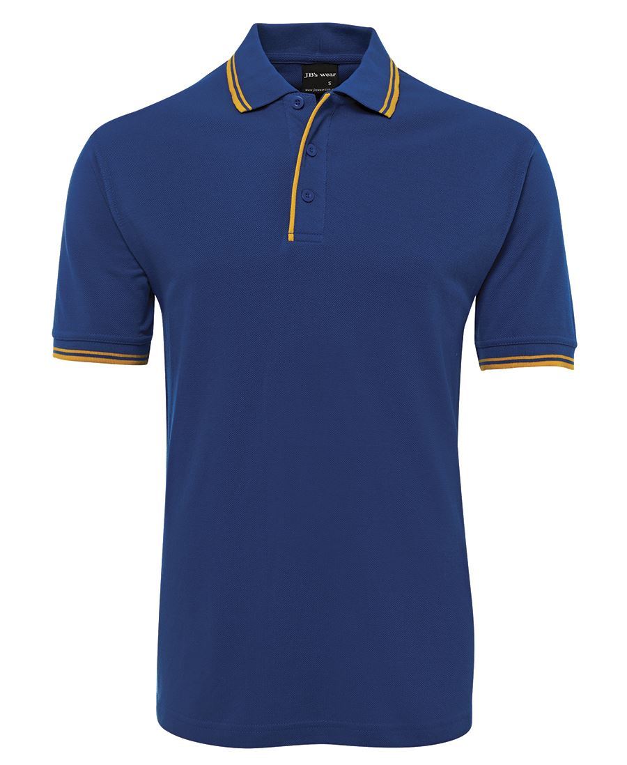 Jb&rsquo;s wear Adults Contrast Polo Shirts with UPF Protection Straight hem W/ Split