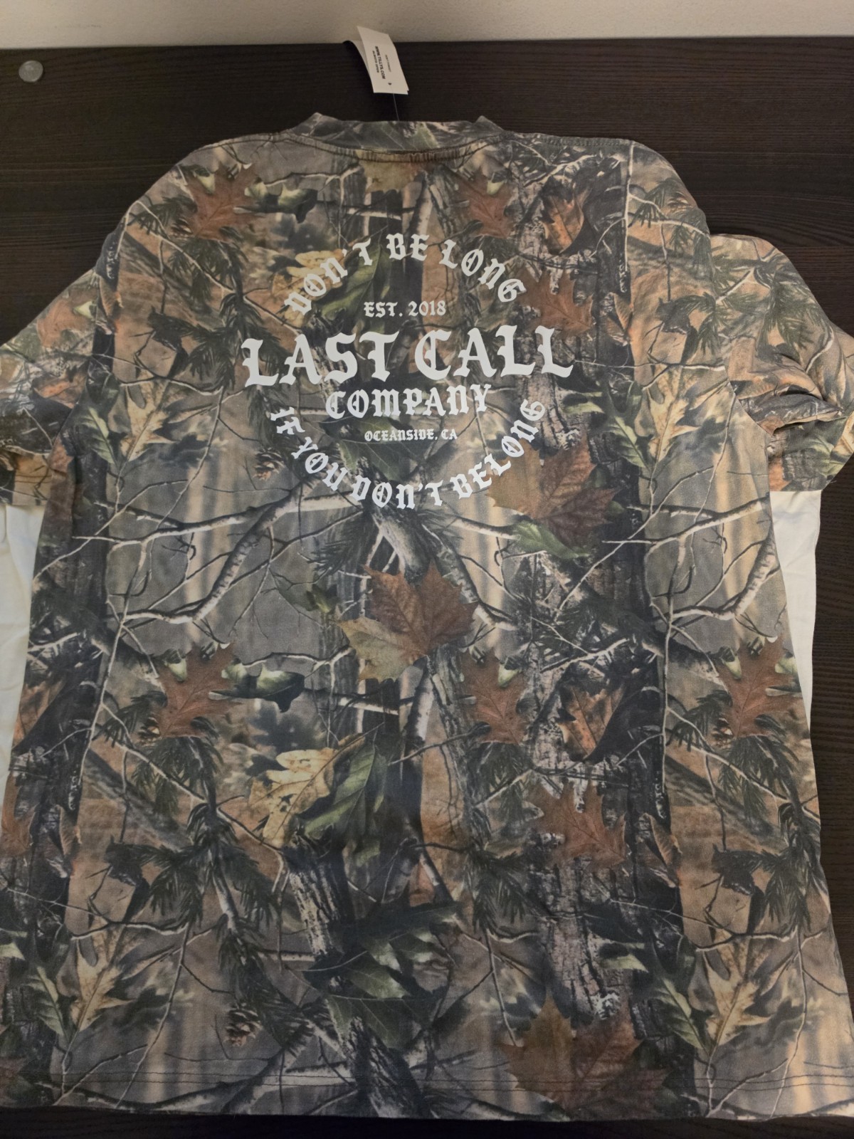 Last Call Camo With White Long Sleeves Men&rsquo;s Size L NWT
