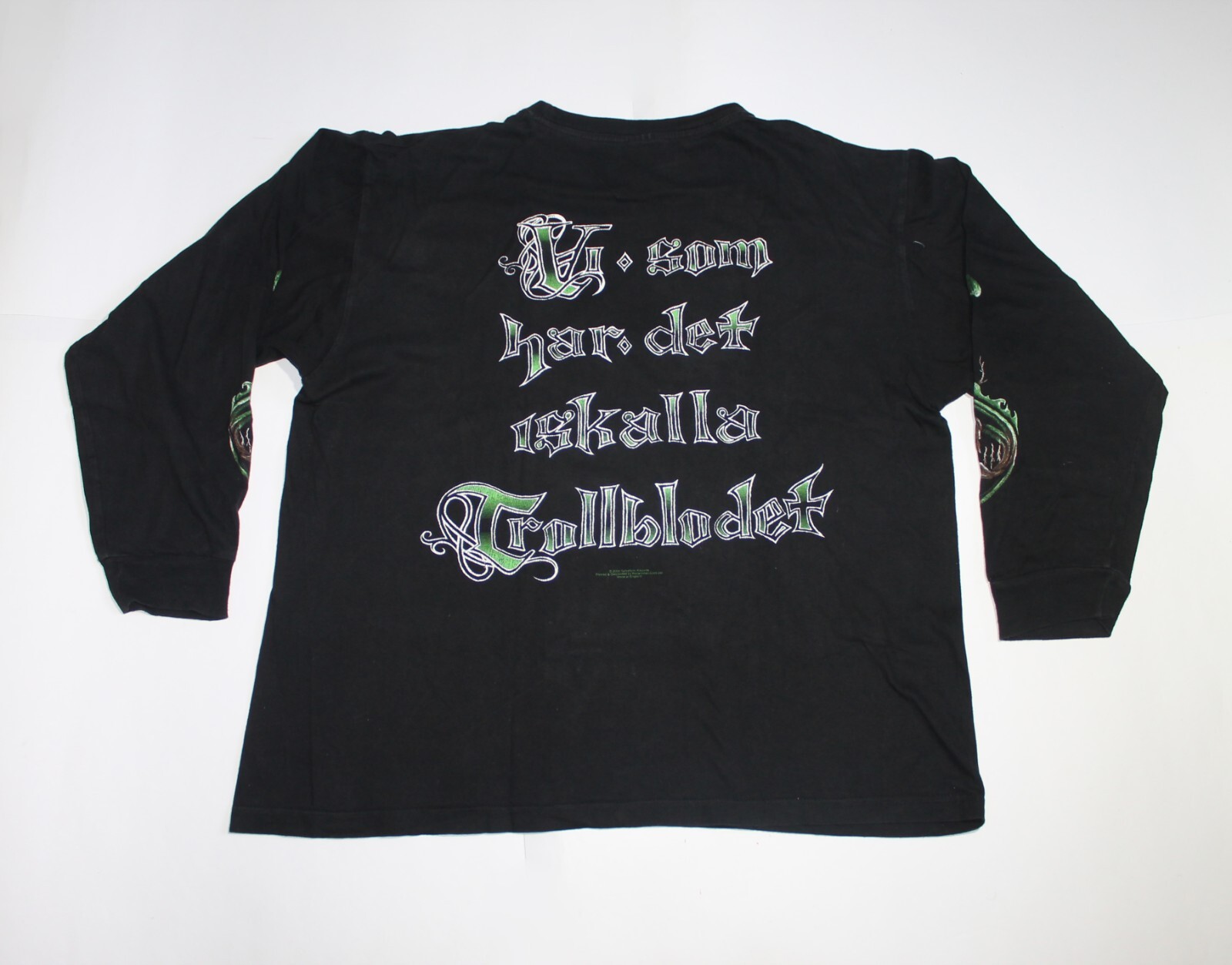 Y2K 2004 Finntroll Long Sleeve Shirt Vi, Som Har Det Iskalla Trollblod Large
