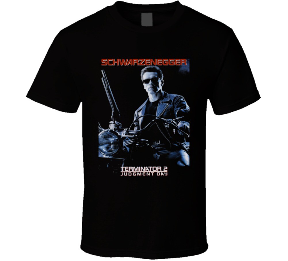Terminator 2 Schwarzenegger 90&rsquo;s Retro Movie T Shirt