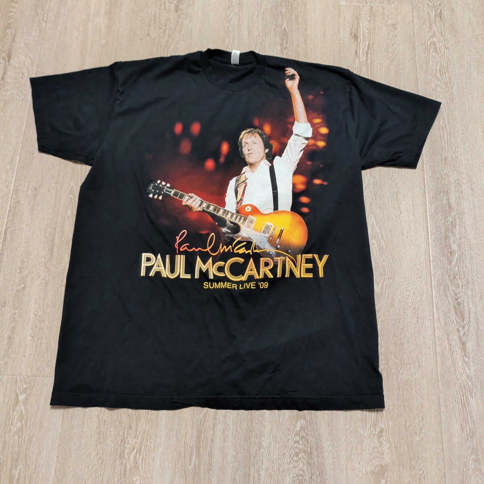 Vintage Paul McCartney Summer Live 09 NYC T-Shirt Black 2XL American Apparel