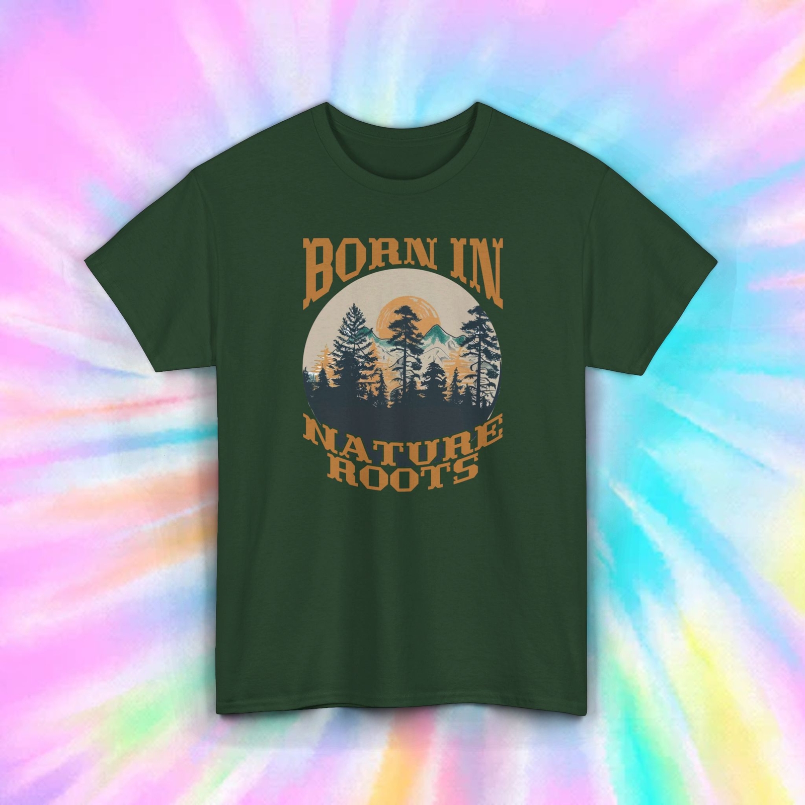 Born in Nature Roots Shirt | Retro Forest Graphic Tee | Outdoors Lover Gift S-5X