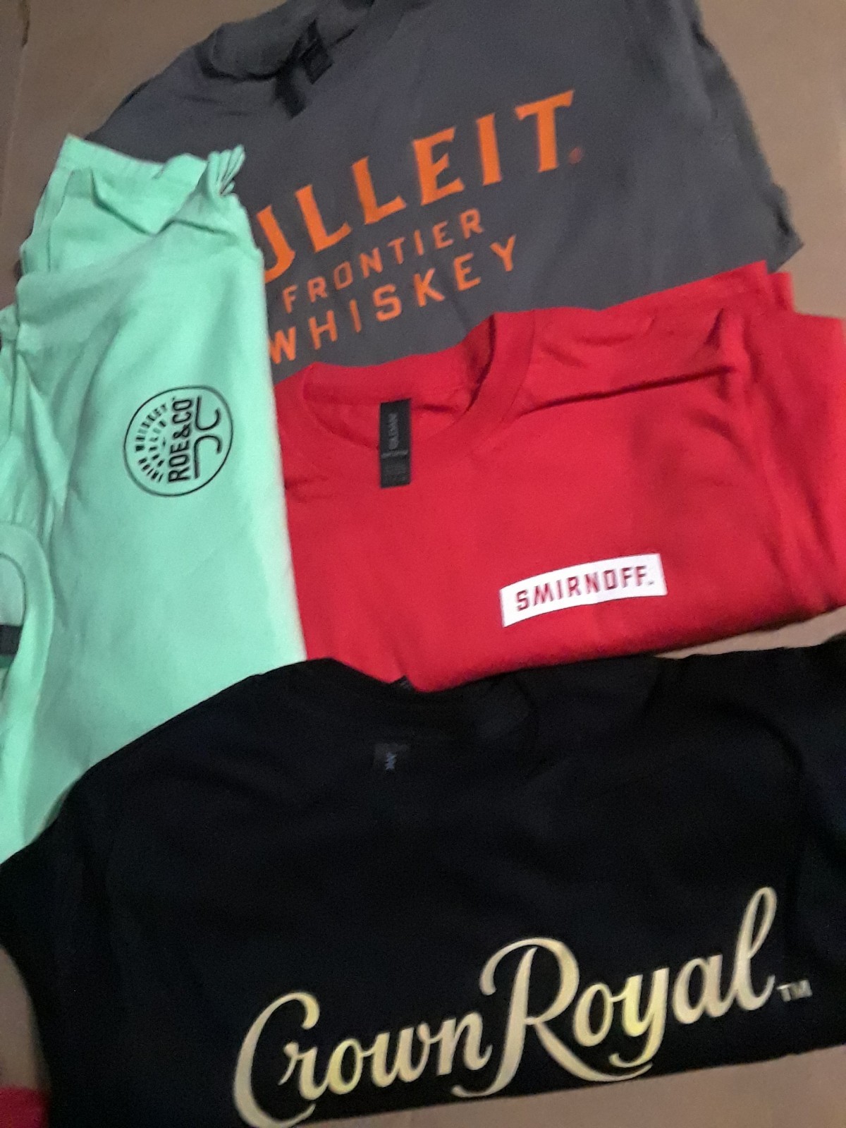 SMIRNOFF TEE&rsquo;S PROMO SIZE SMALL LOT OF 12- THREE OF EACH BRAND NEW NEVER USED