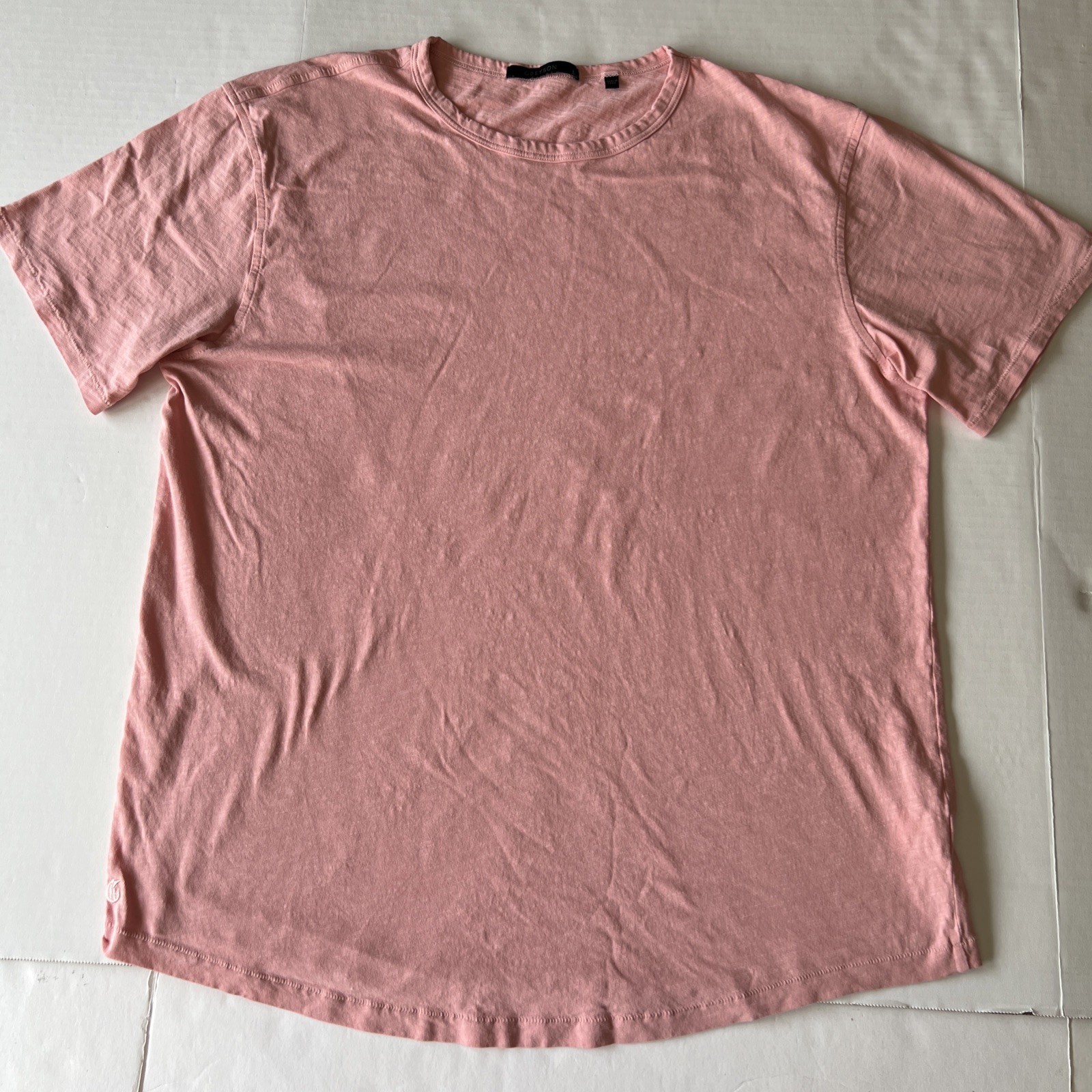 Greyson Performance T-Shirt Mens Large Pink Short Sleeve Lightweight 100% Cotton