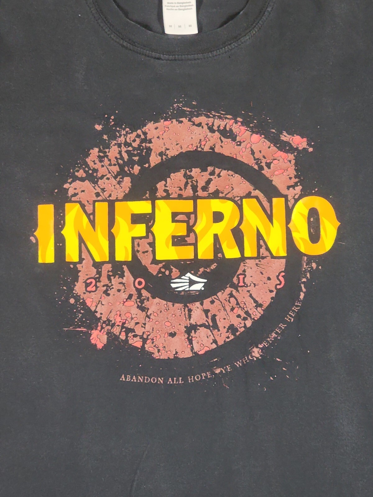 INFERNO 2015 Abandon All Hope Tour Graphic T Shirt Black Men&rsquo;s Size Medium