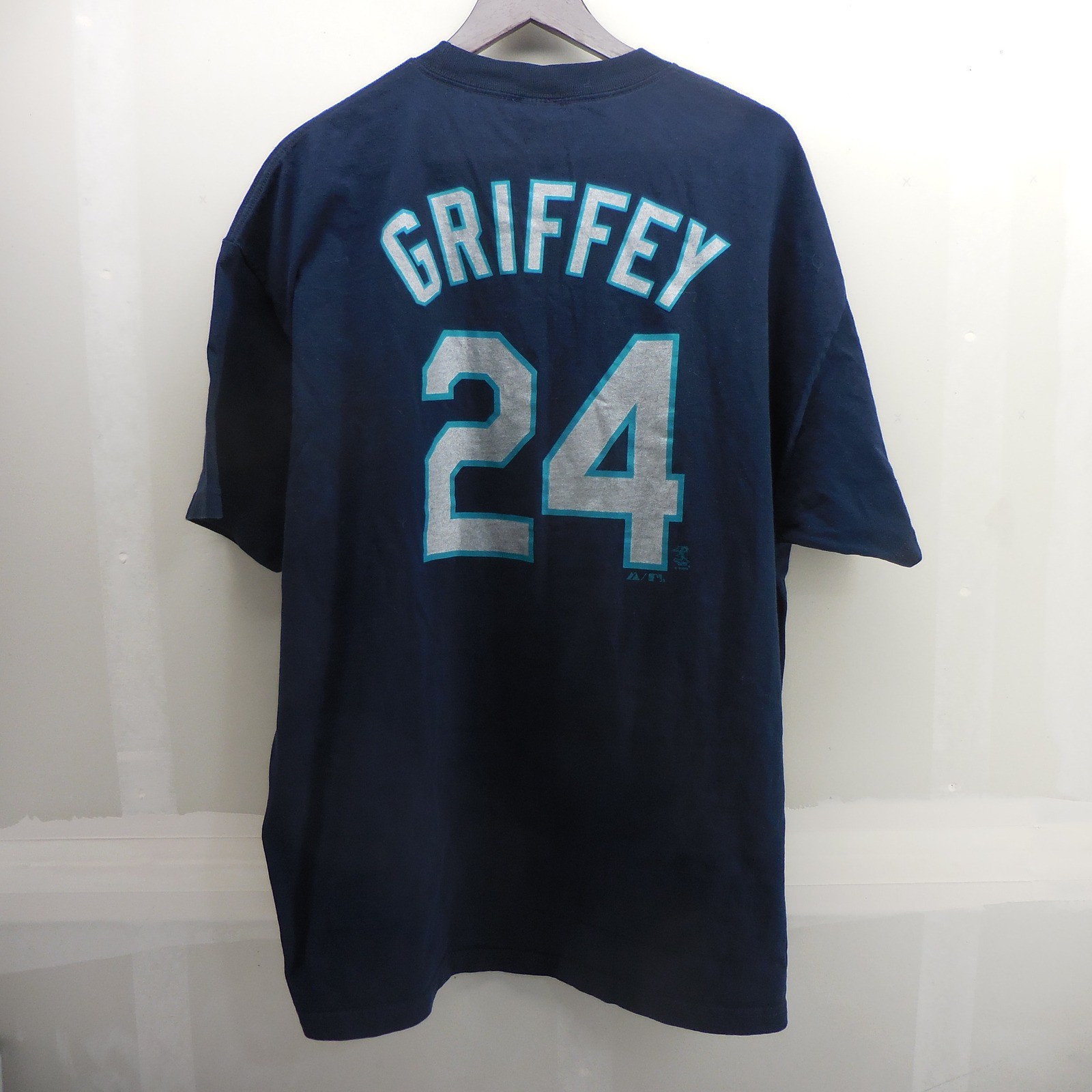 2000s Majestic Seattle Mariners Ken Griffey Jr 24 Navy Blue T-Shirt Mens 2XL MLB