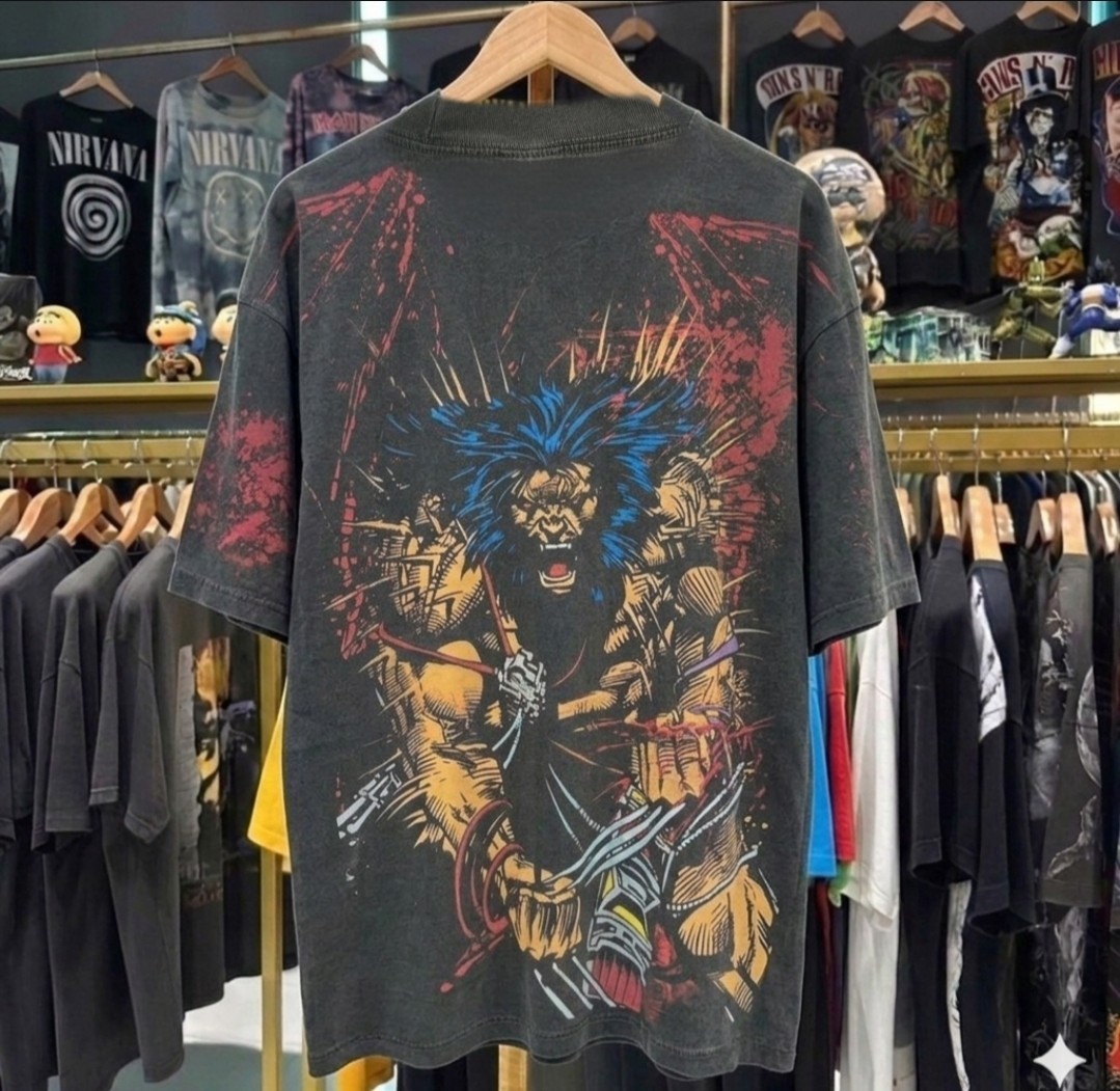 WOLVERINE WEAPON X ON A SHAKA HEAVYWEIGHT GARMET DYED T SHIRT « MODERN »